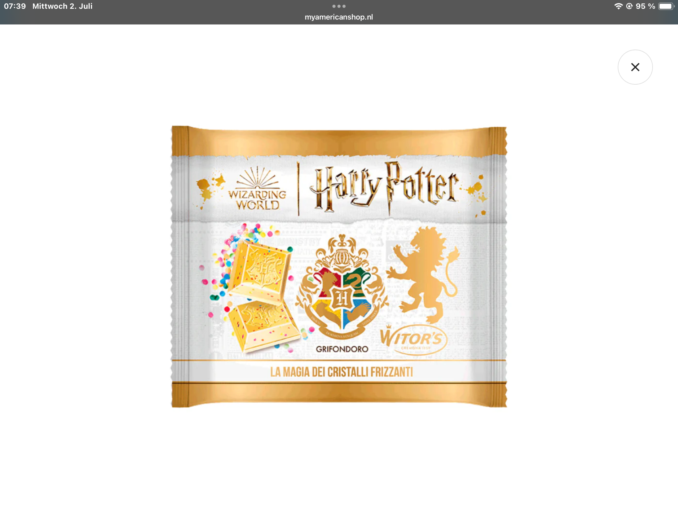 Witor’s Harry potter Bar white chocolate