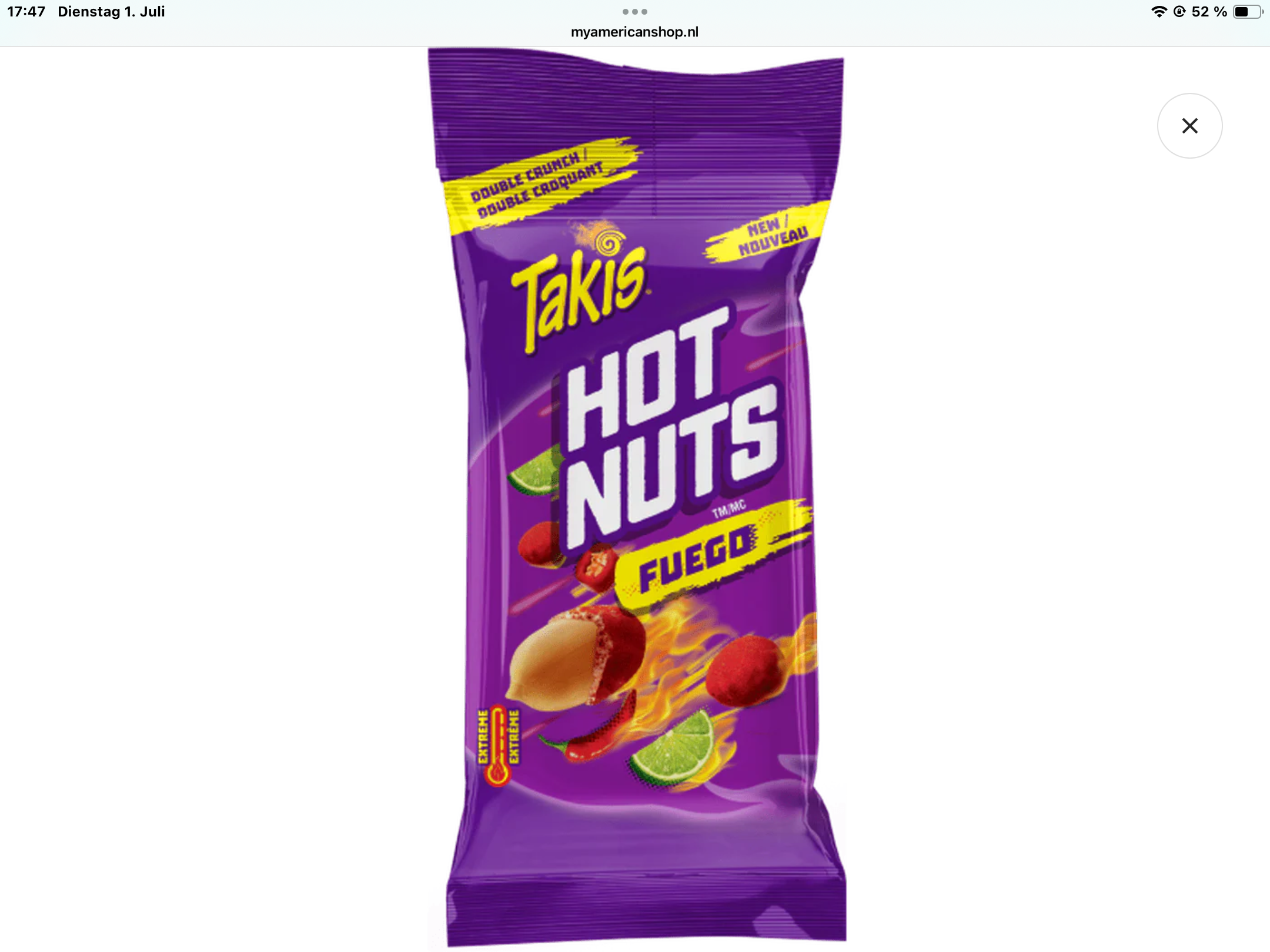 Takis Hot nuts fuego