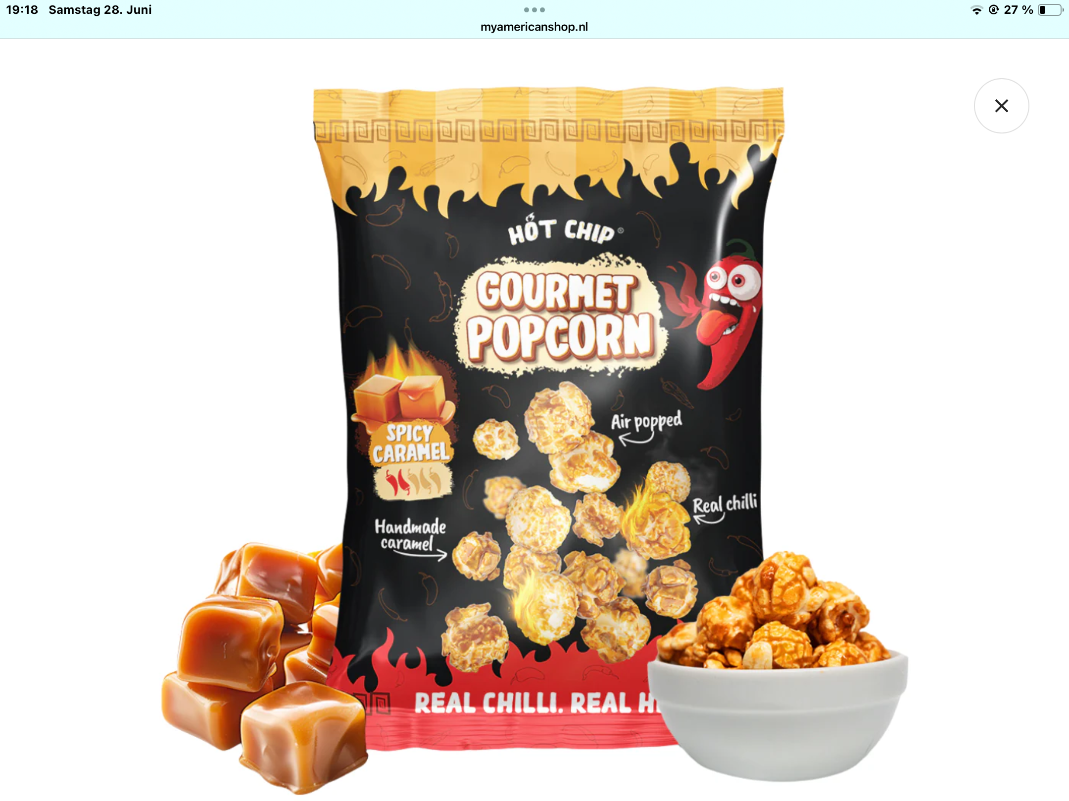Hot Chip Popcorn Spice caramel