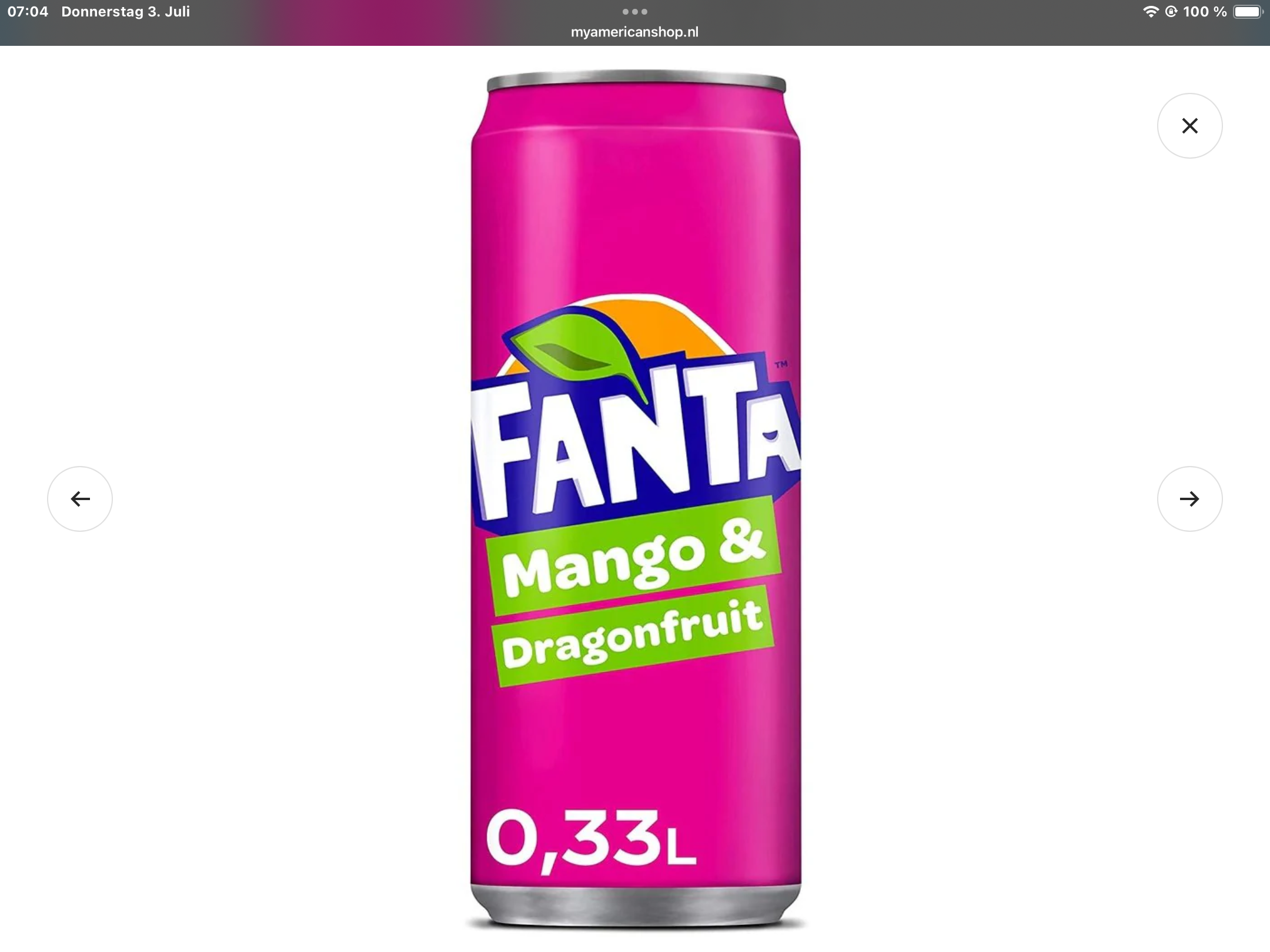 Fanta Mango & dragonfruit
