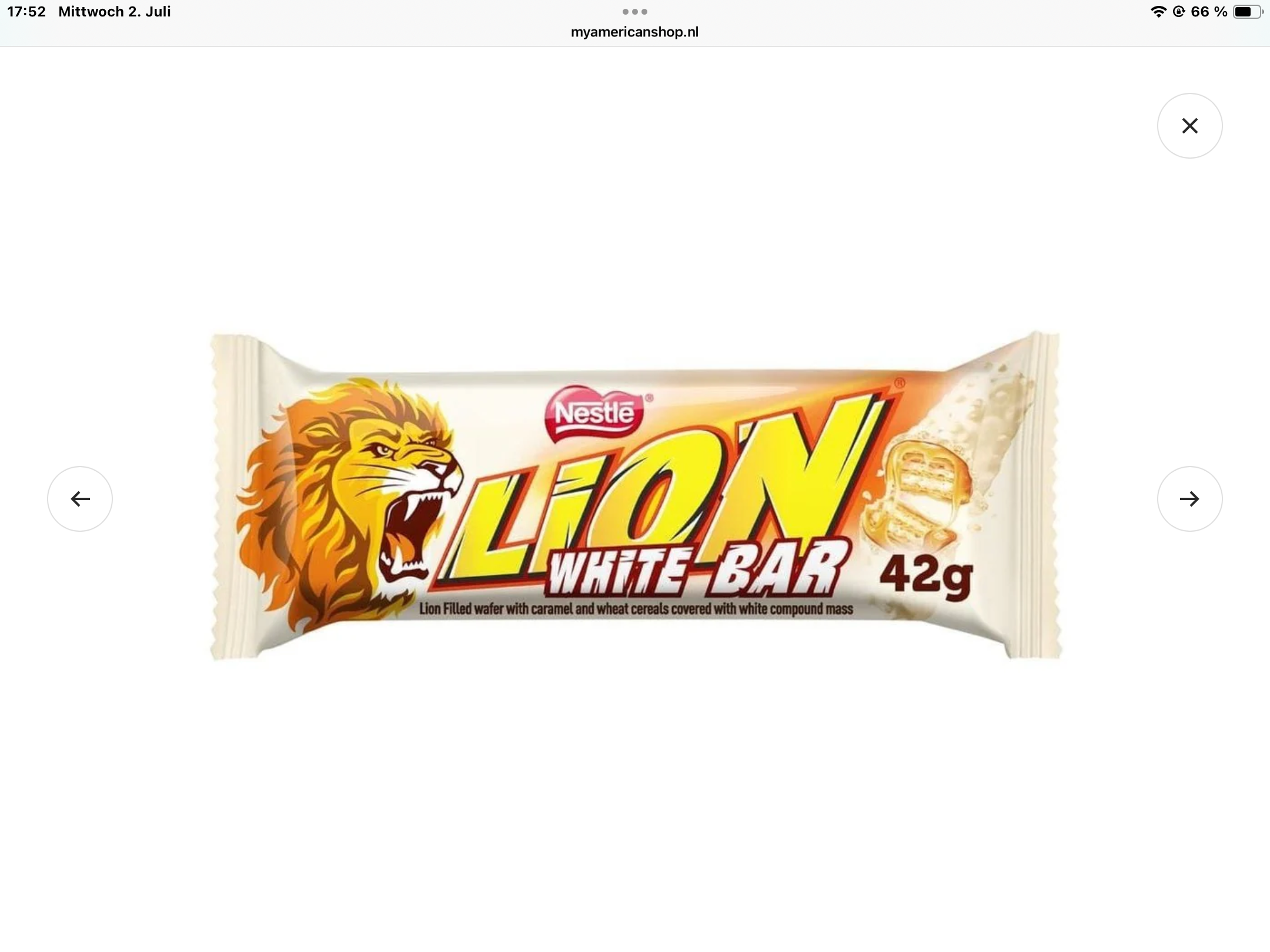 Lion Bar white chocolate