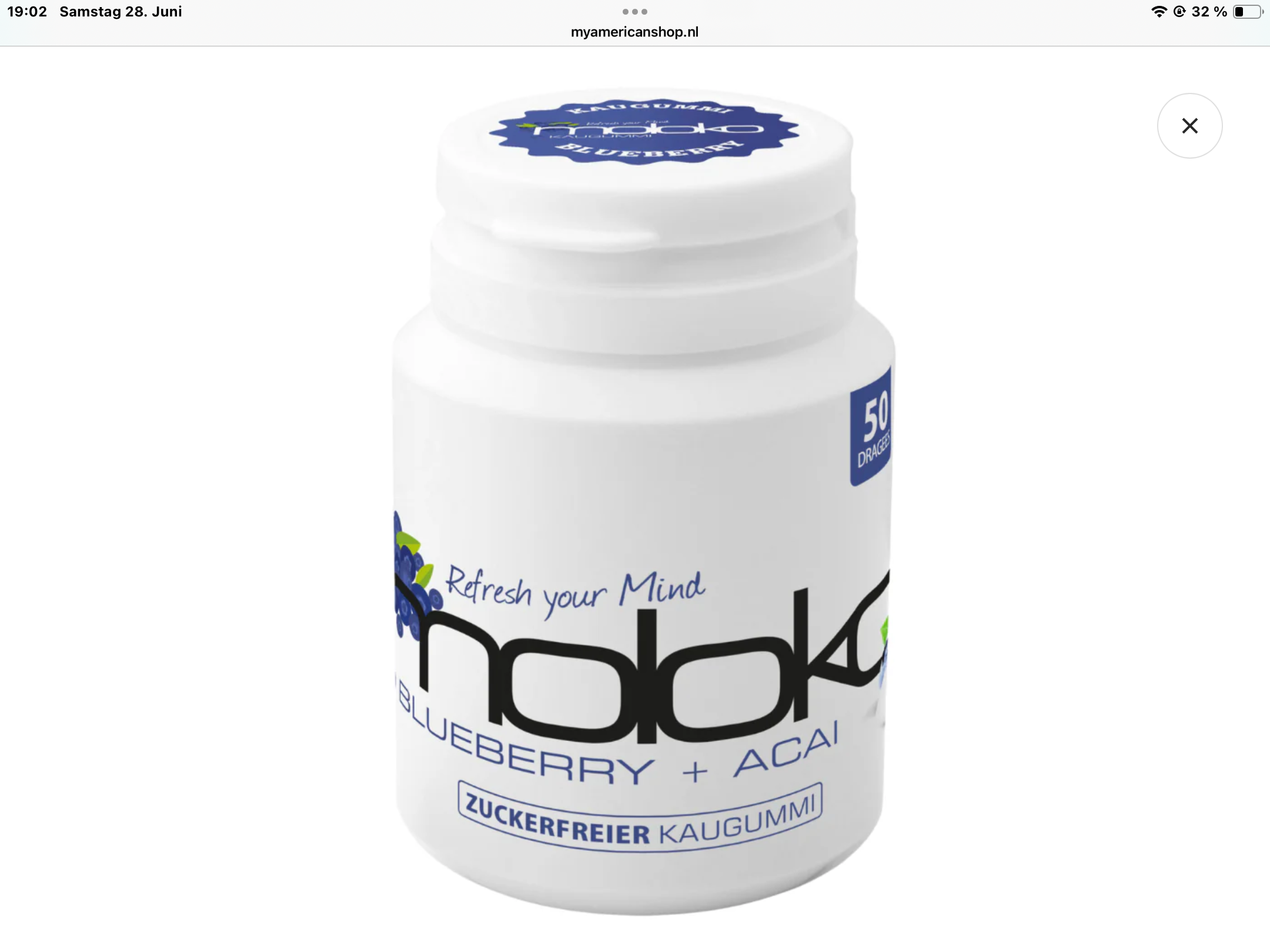 Moloko chewing gum Blueberry+acai