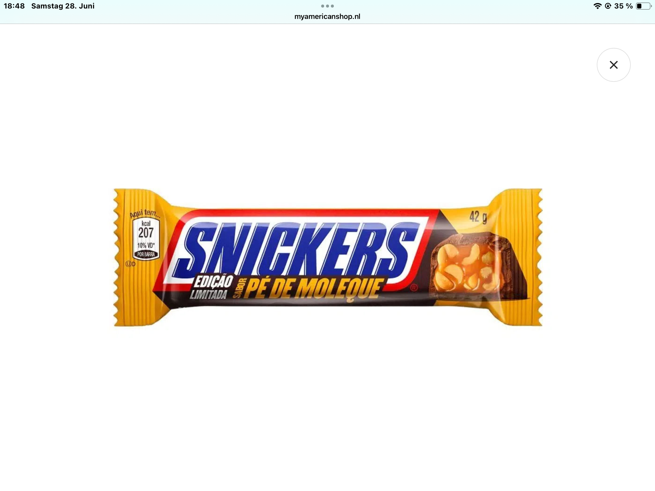 Snickers pé de Moleque