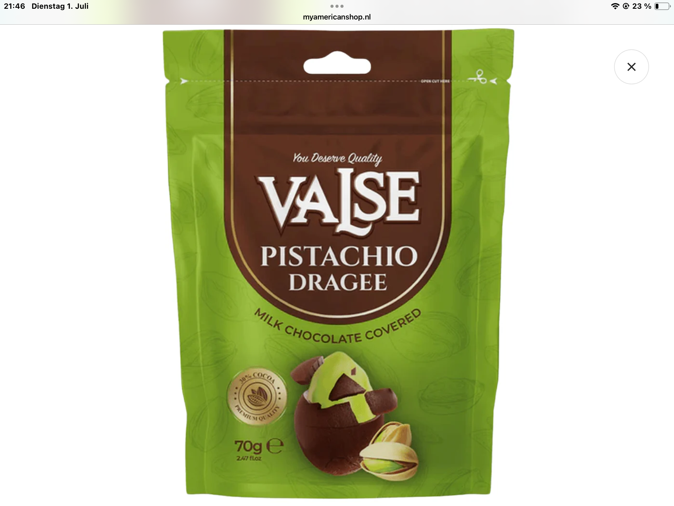 Valse Dragee pistachio & milk chocolate