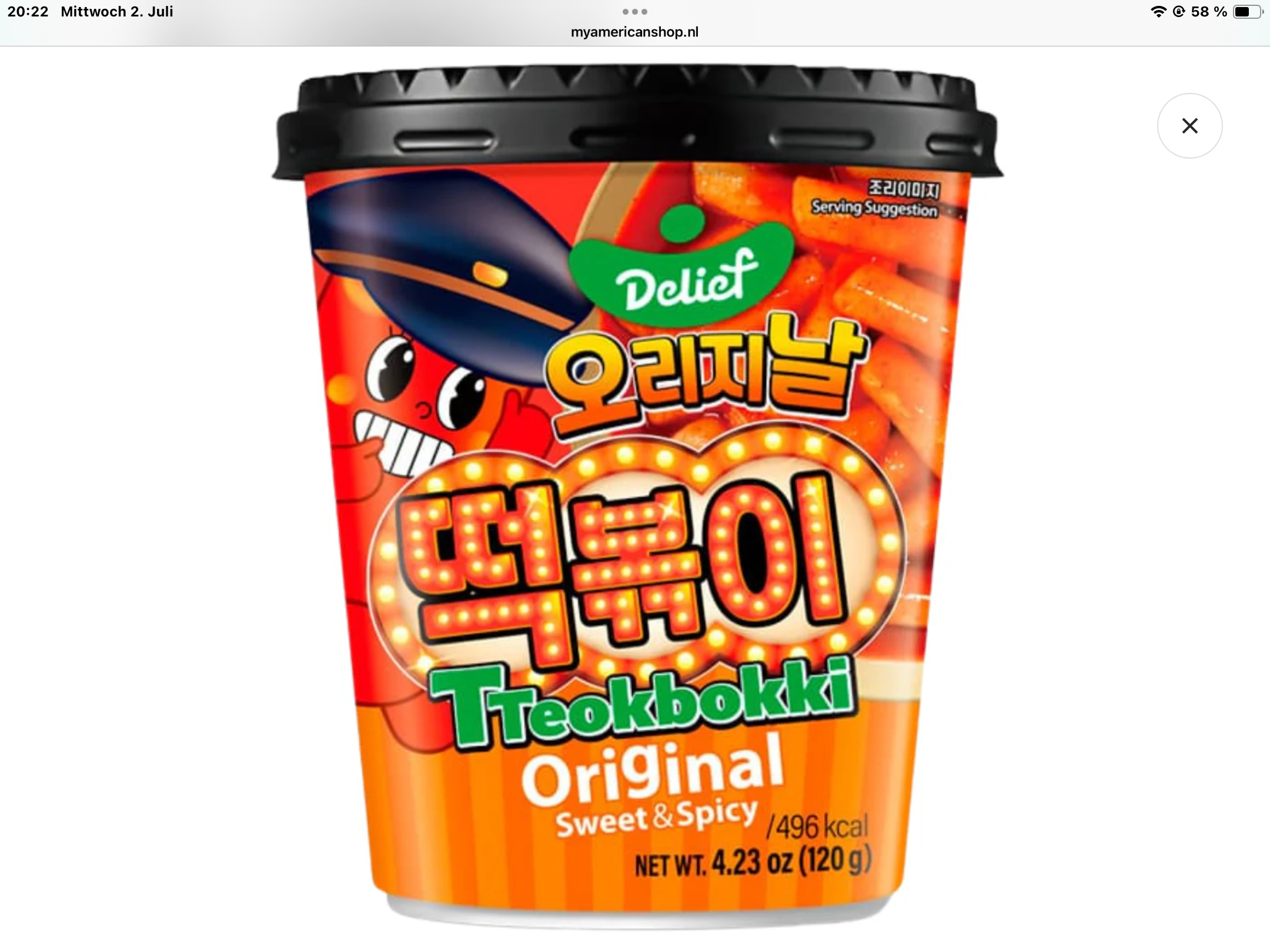Delief Tteobokki Cup Sweet & spicy