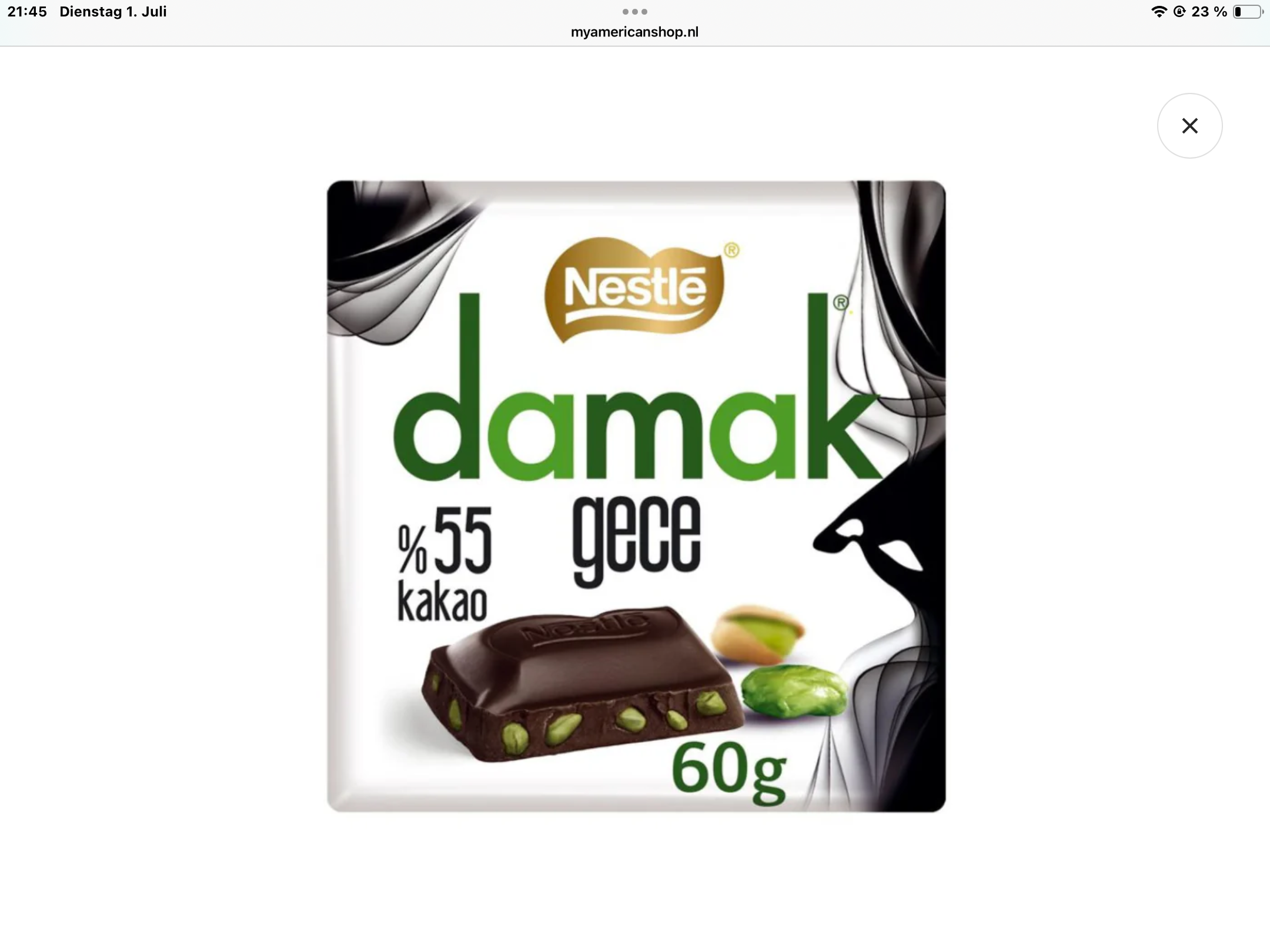 Nestle damak Gece dark chocolate & pistachio