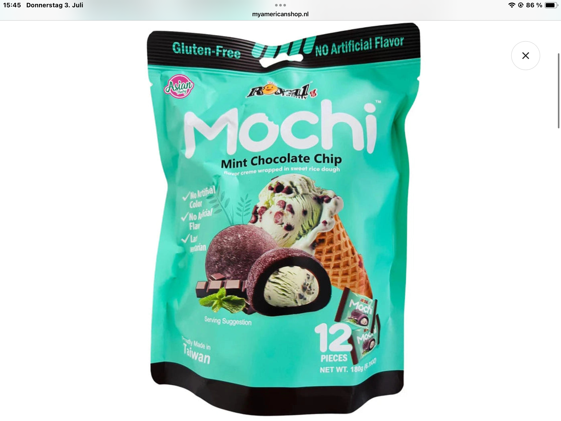 Royal Family mochi Mint chocolate chip