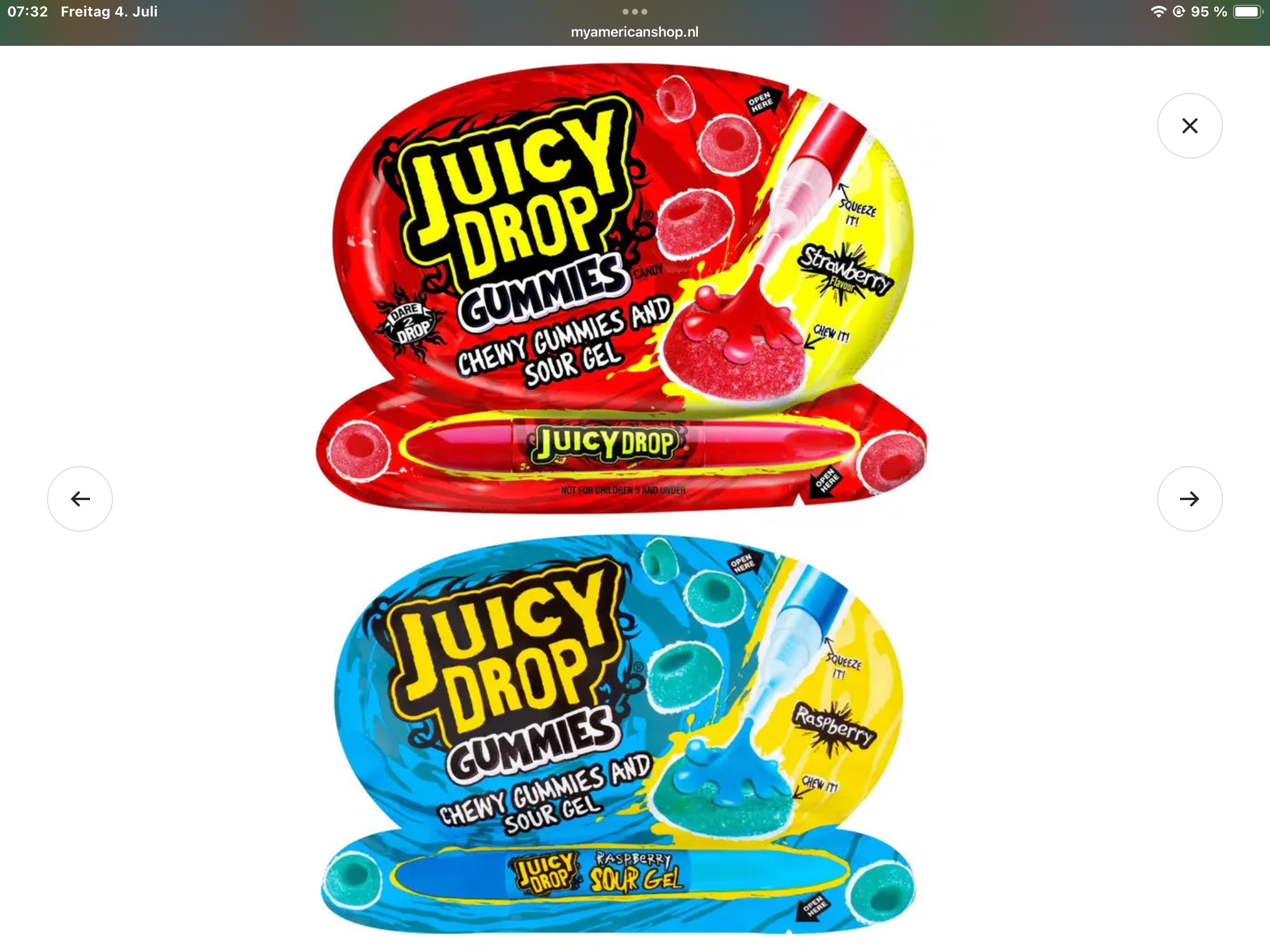 Juicy drop Gummies sour gel