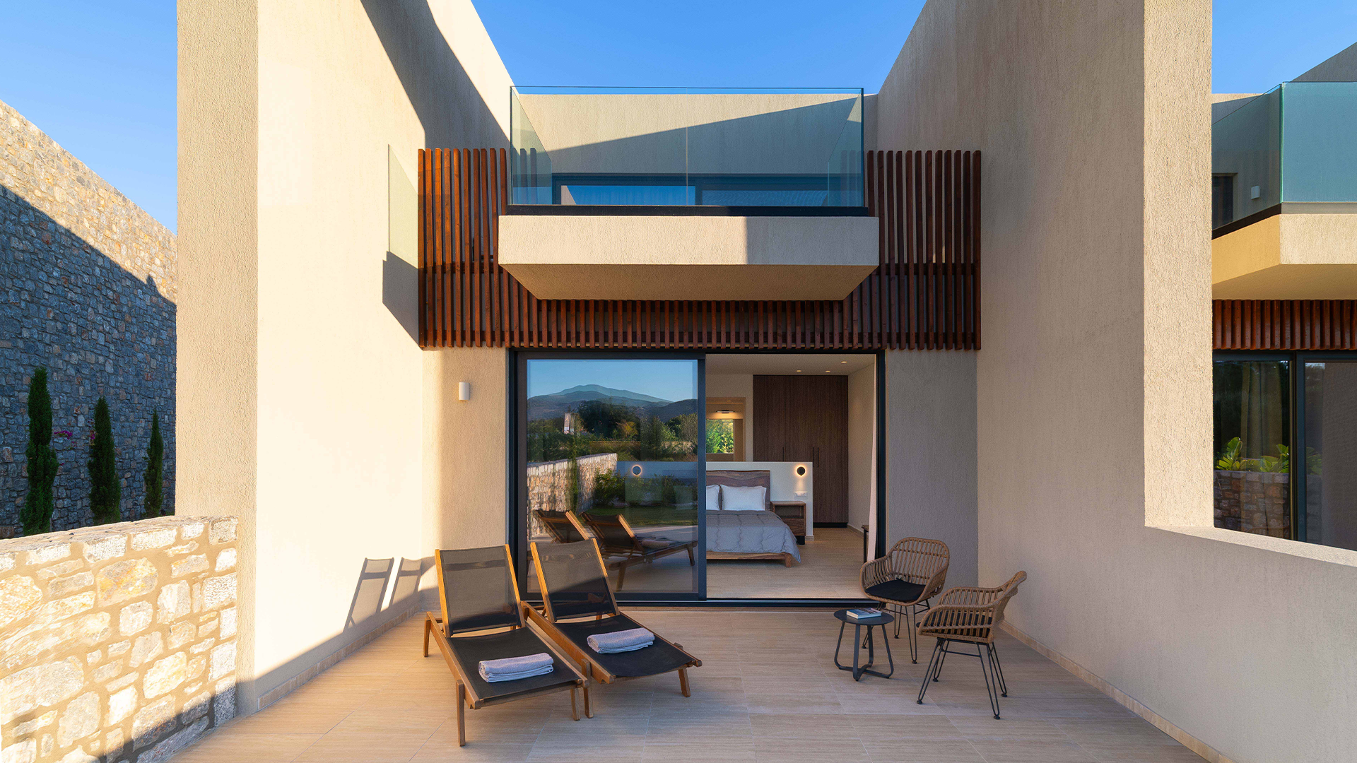 Rhodes Suite with patio and sun beds