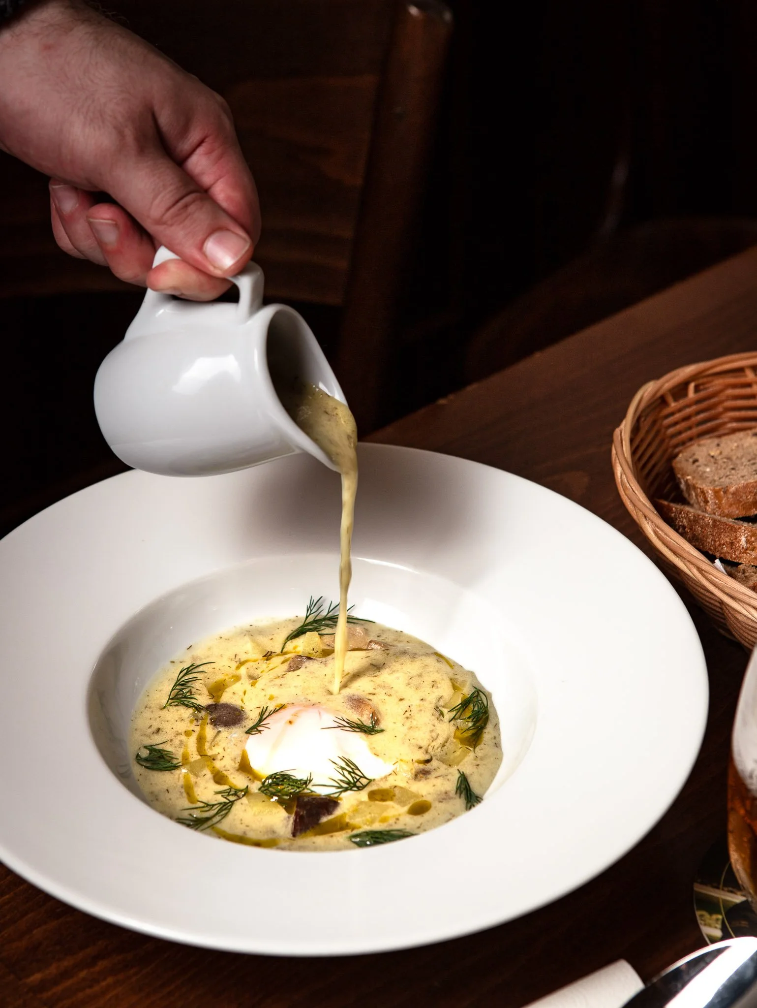 Czech kulajda creamy soup.