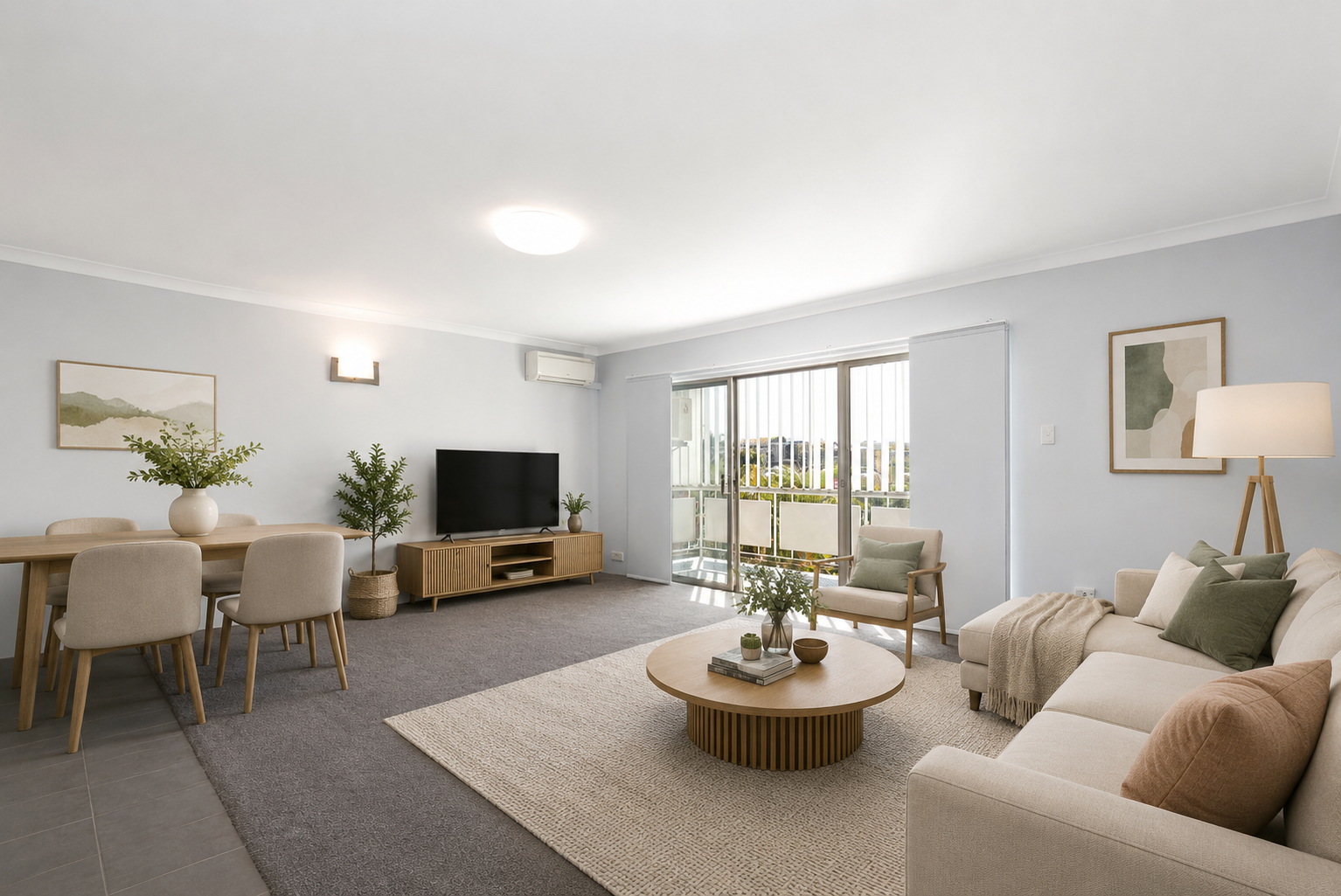 Main living room and dining