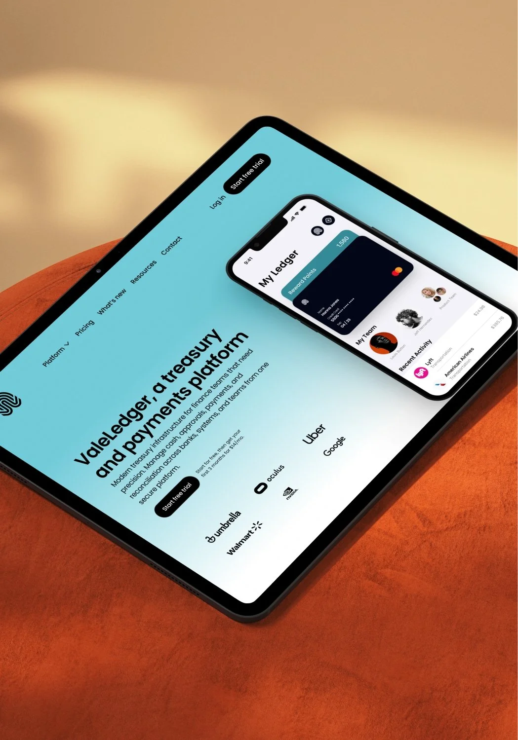 Digital payments platform across desktop, tablet, and mobile.