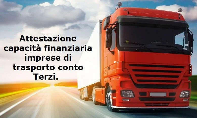 Studio Sirio SRL attestazione di capacità finanziaria per aziende di trasporto conto terzi