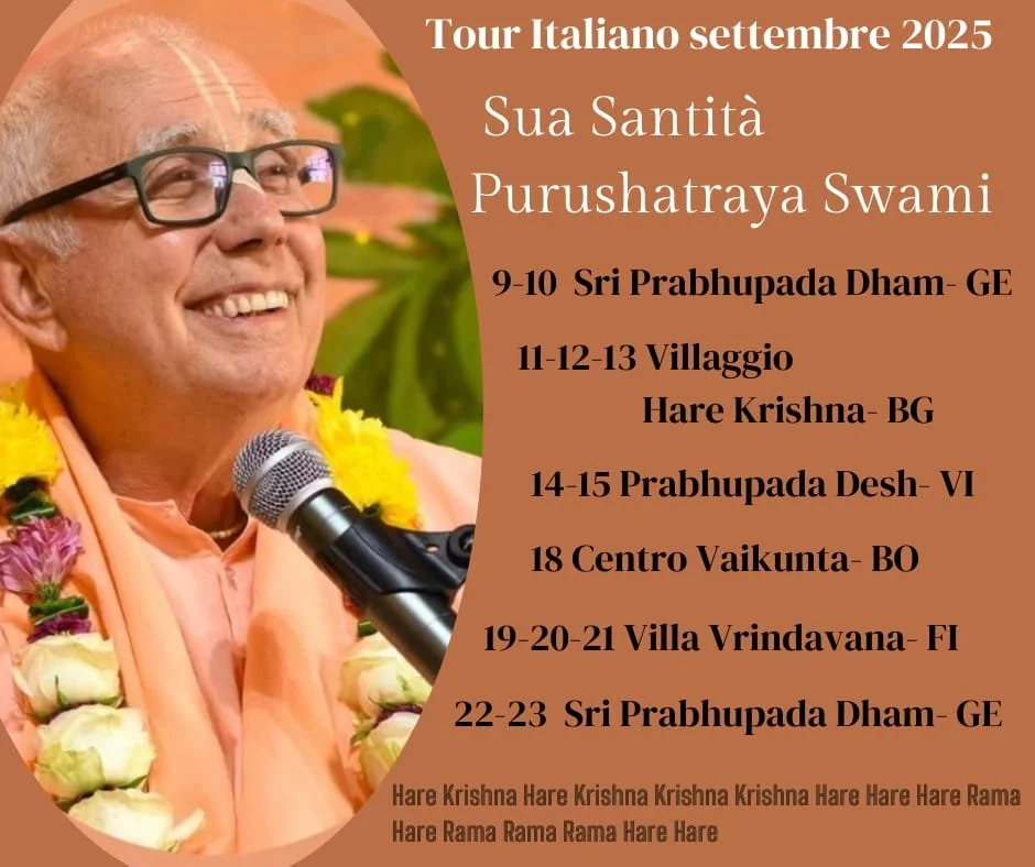 Tour europeo de Septiembre de Su Santidad Purushatraya Swami