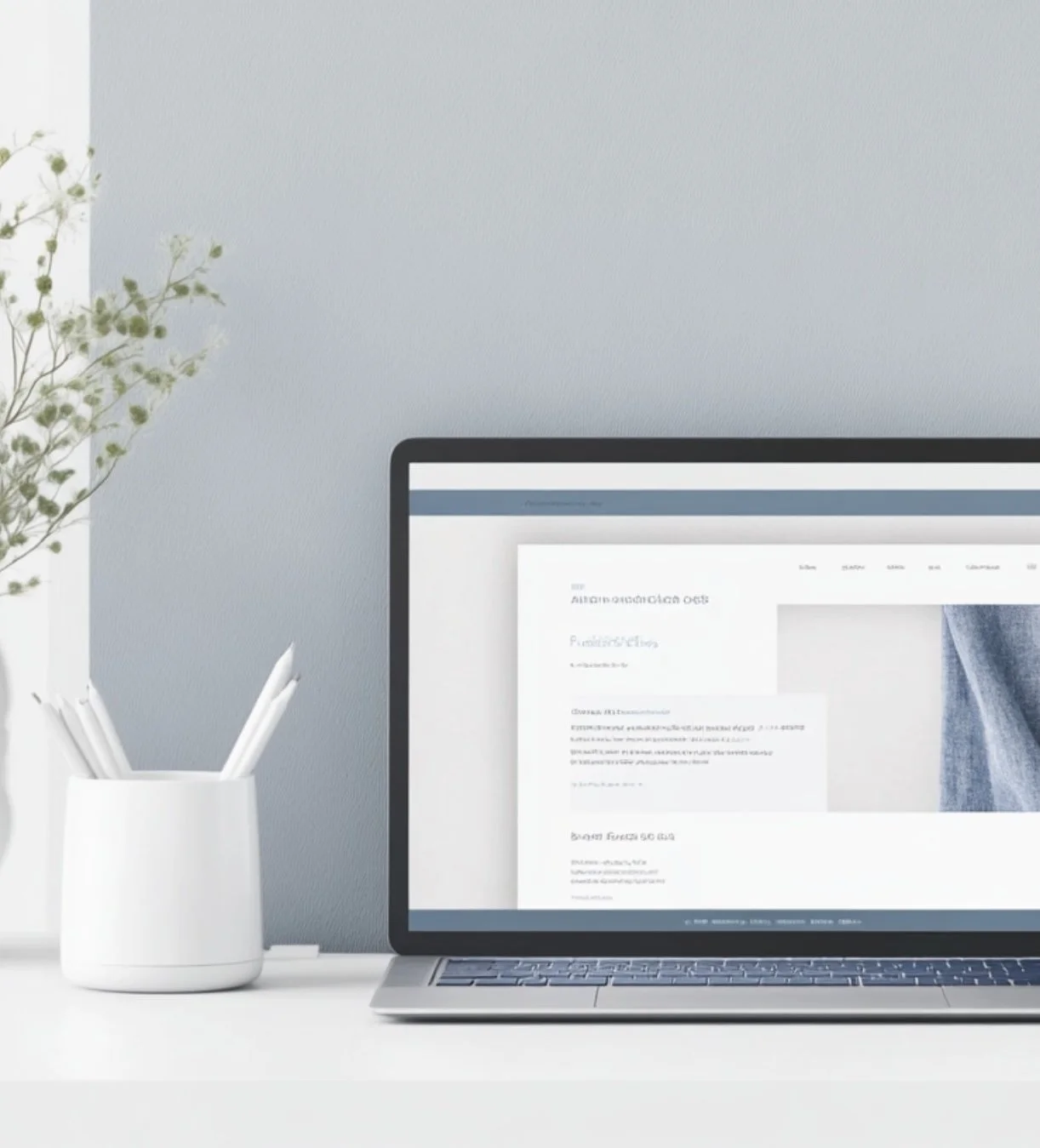 Sales page design service by Pixel and Scale shown on laptop with clean workspace aesthetic