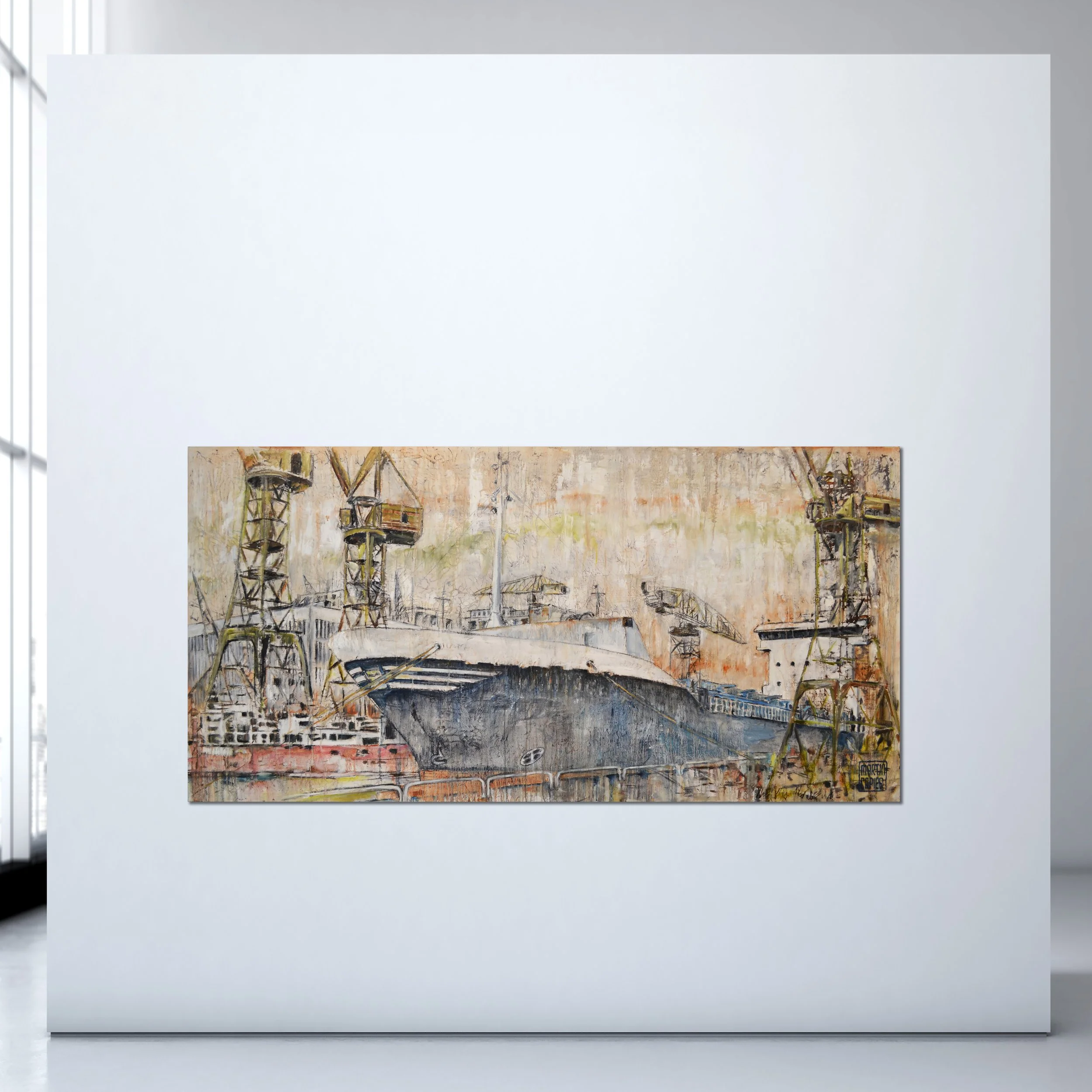 Martin Copier - S 2010 D, acryl op linnen, 100x200 cm | Preloved Art