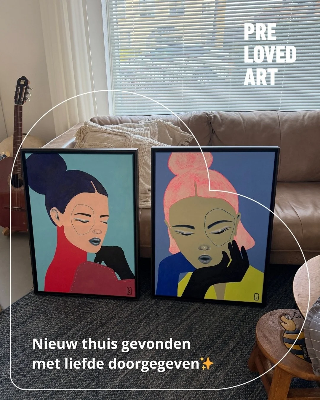 Nieuw thuis gevonden &mdash; met liefde doorgegeven ✨
Deze twee preloved werken van Loes Kamphuis hebben een nieuwe plek gekregen 🤍
#preloved #loeskamphuis #artwithastory #prelovedart #doorgegevenmetliefde #prelovedkunst #tweedekans #betaalbarekunst