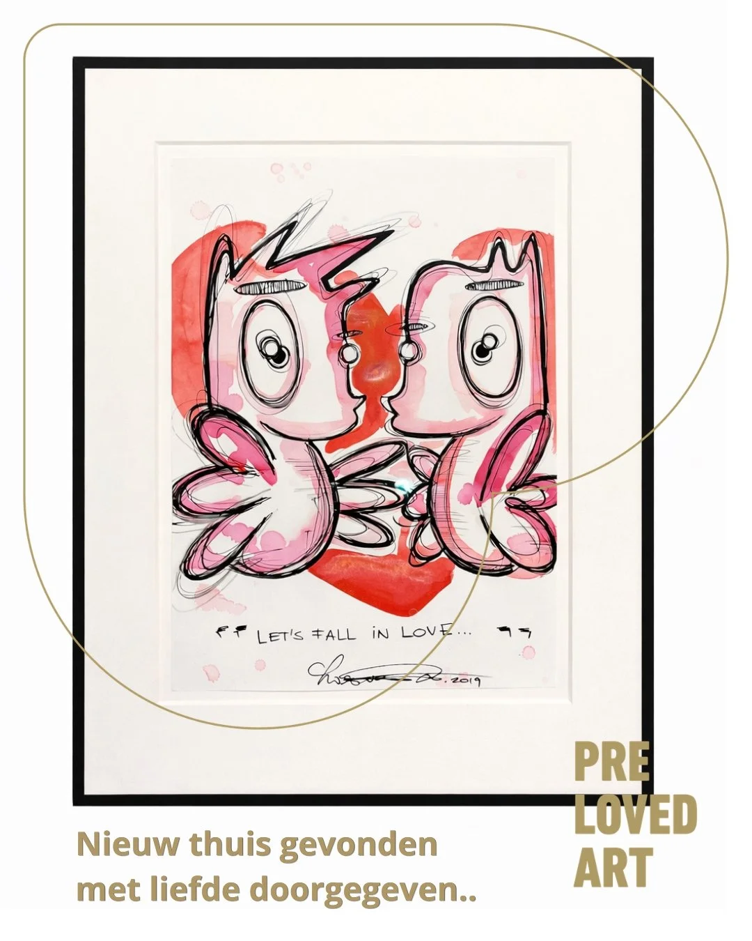 ✨ Verkocht!  Dit werk van Loes van Delft heeft een nieuw thuis gevonden.

Een speels en liefdevol werk dat direct een glimlach brengt en nu met liefde is doorgegeven aan een nieuwe eigenaar.

Dat is waar Preloved Art om draait: kunst die blijft beweg