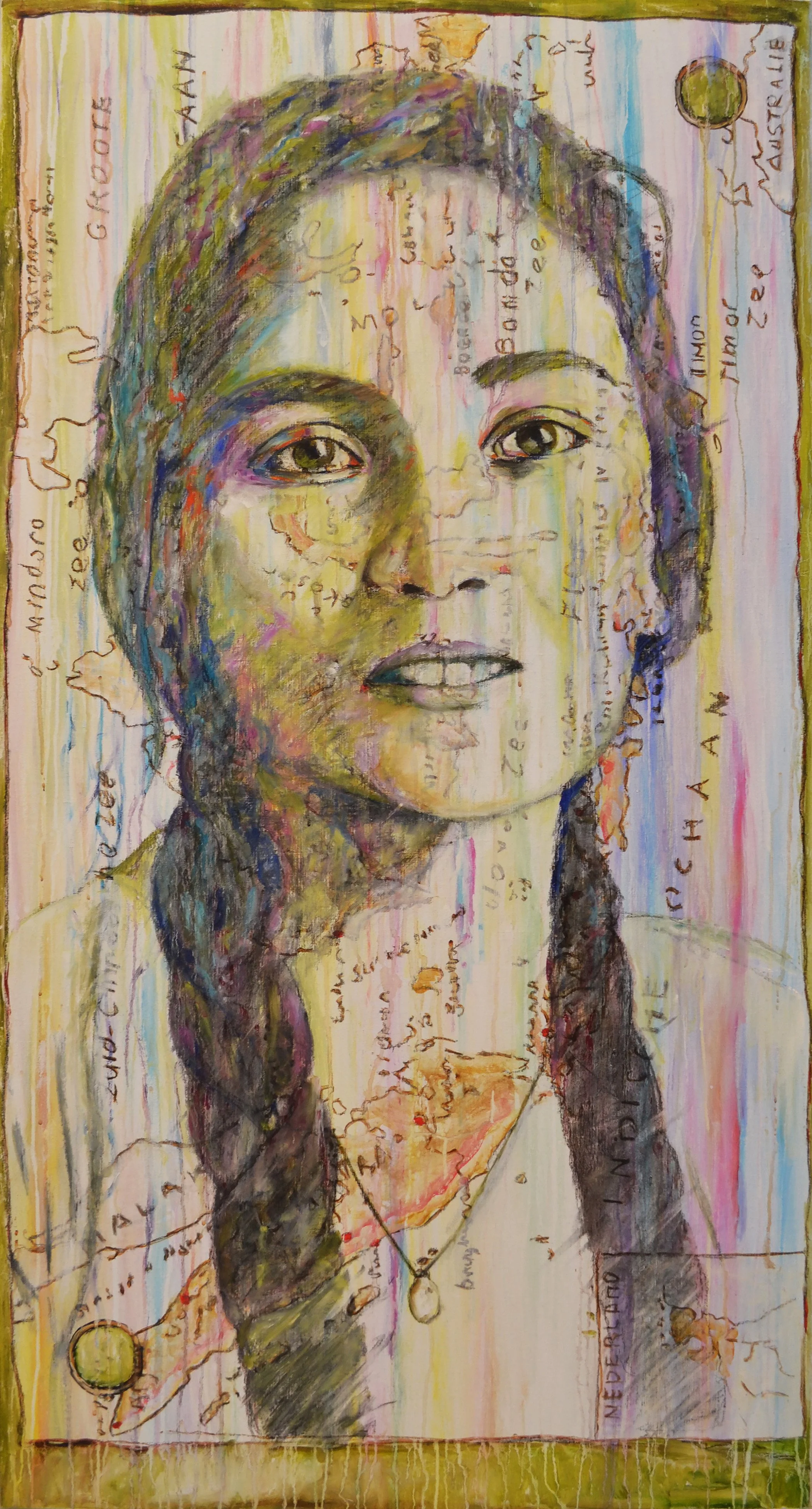 Martin Copier - M 2012 N, portret in acryl op linnen | Preloved Art