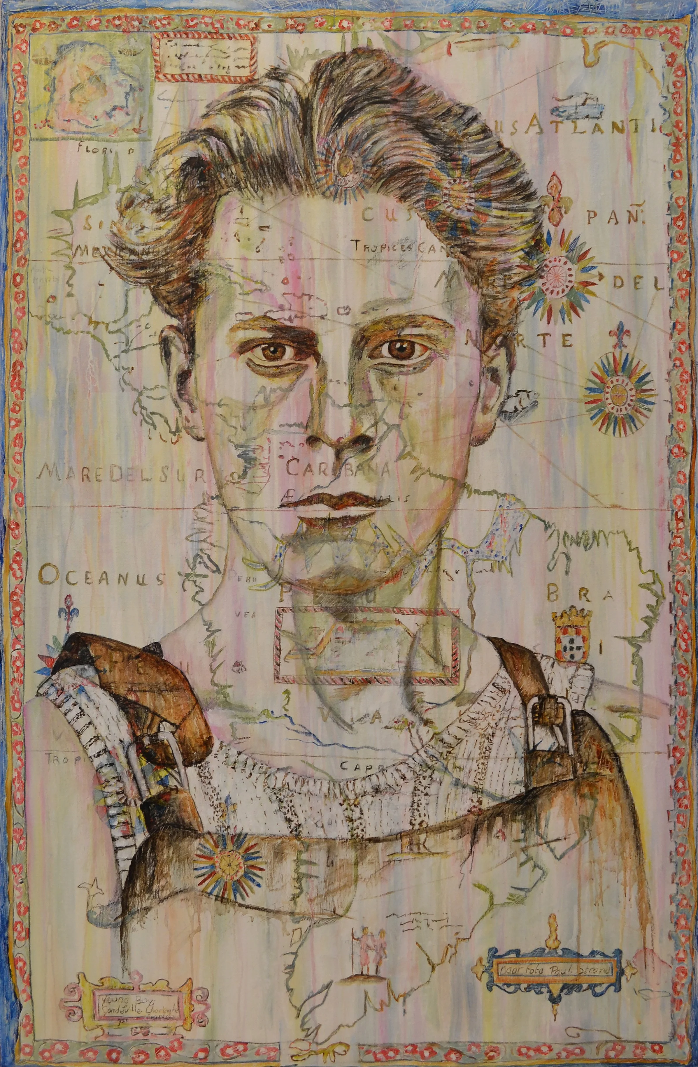 Martin Copier - M 2012 U, portret in acryl op linnen | Preloved Art