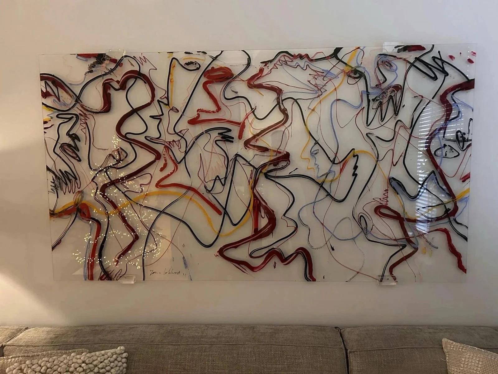 Jan van Lokhorst - Toutes les Femmes, acryl op polycarbonaat, 220x120 cm | Preloved Art