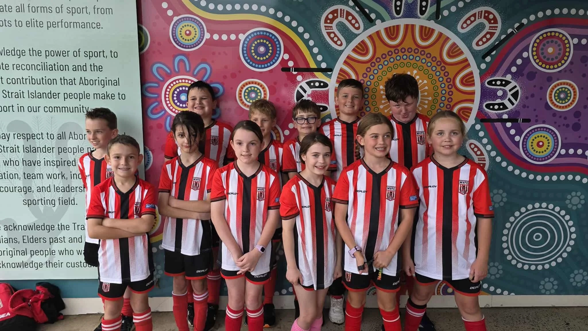 Kids Lined up at Campbelltown Stadium.JPEG