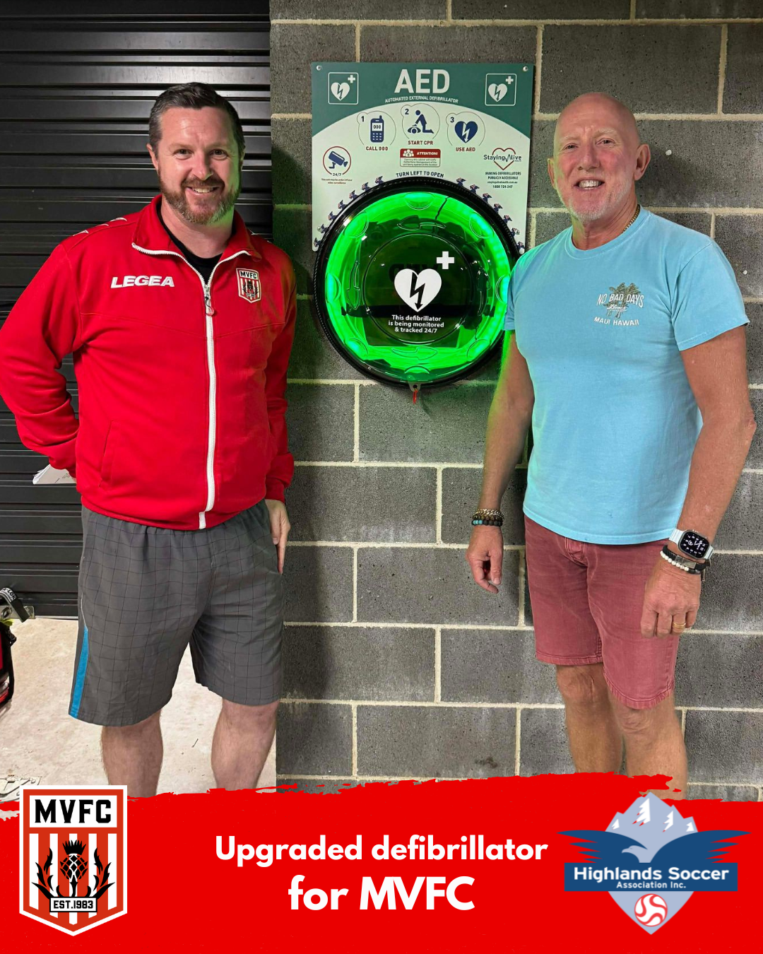 Upgraded Defibrillator for Moss Vale FC