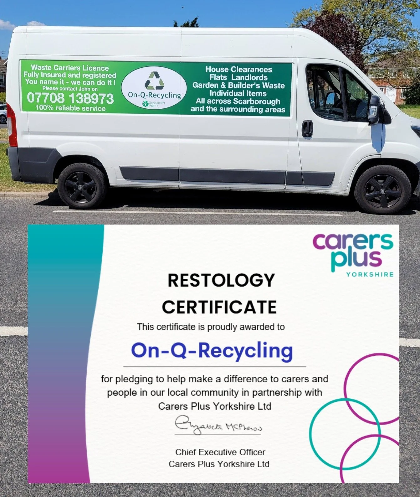 #Restology Offer! 🌟

We&rsquo;re delighted to have On-Q-Recycling pledge a Restology offer! ♻️

On-Q- Recycling provide a fully licensed and insured waste removal service, across Scarborough, Whitby, Bridlington, Filey, and surrounding areas. John f