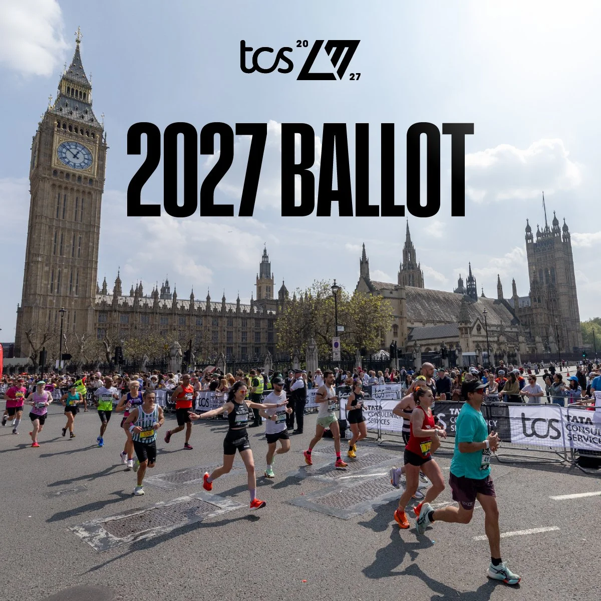 The Ballot for the 2027 TCS London Marathon is now OPEN!

Entries are officially open for the world&rsquo;s most popular marathon &ndash; and this is your chance to be part of it.

Ballot places are awarded at random, giving everyone an equal shot at