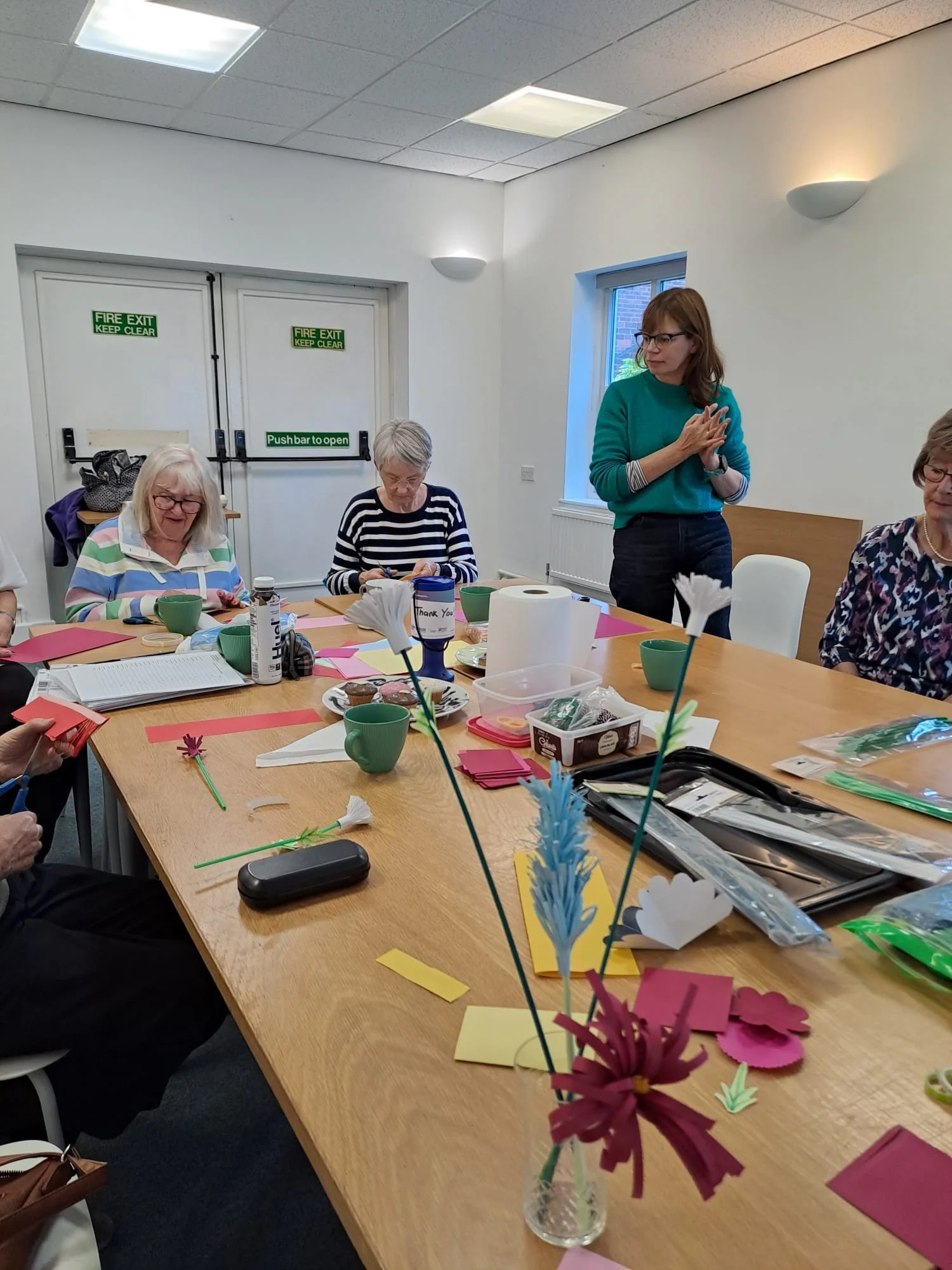 Today, as part of Carers Week and Monday's theme of Health, our Monday Meet Up in Malton enjoyed a wonderful paper flower-making session led by Serena from @ahhstudiocollective 🎨🌷

Taking time out from caring responsibilities to enjoy creative sess