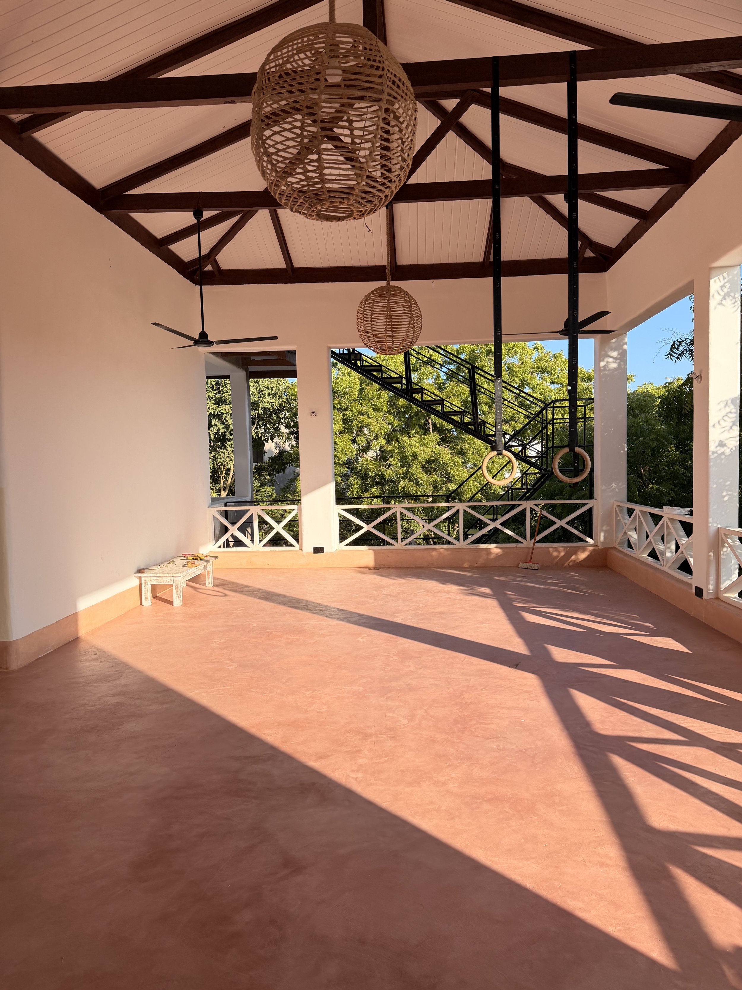 The lovely yoga/training place