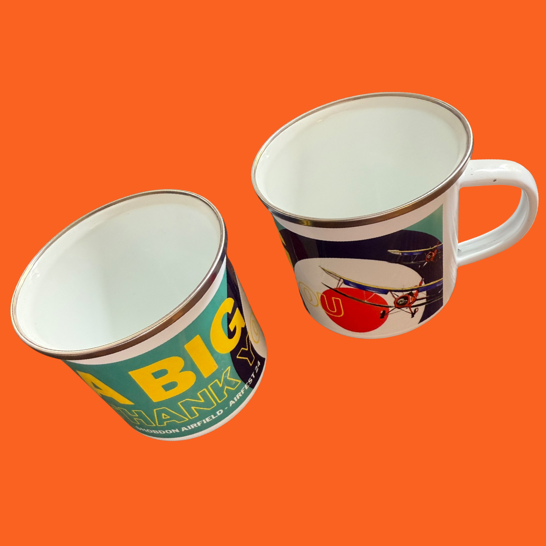 Picture of event merch enamel mugs