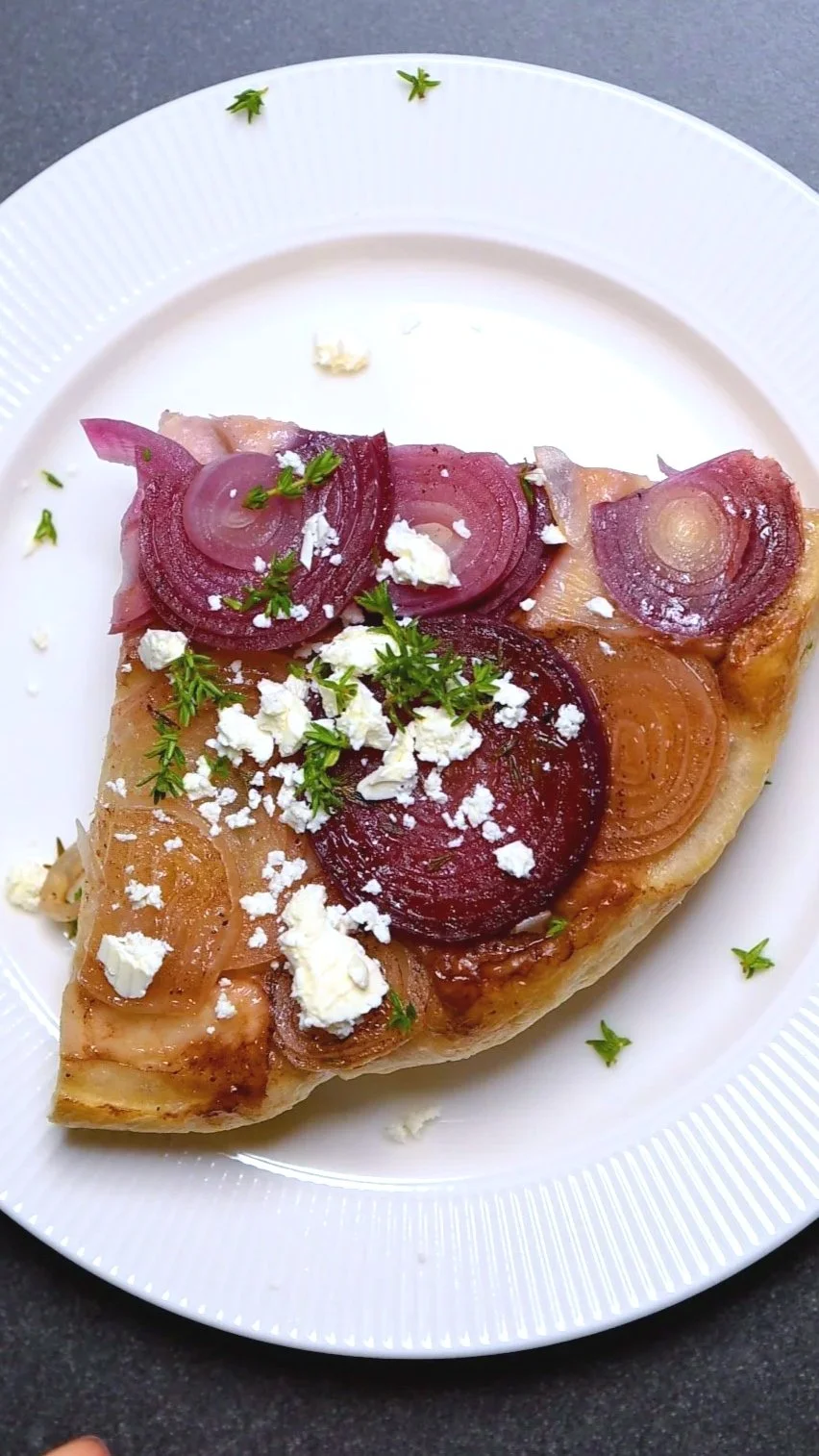 Upside Down Zwiebelkuchen