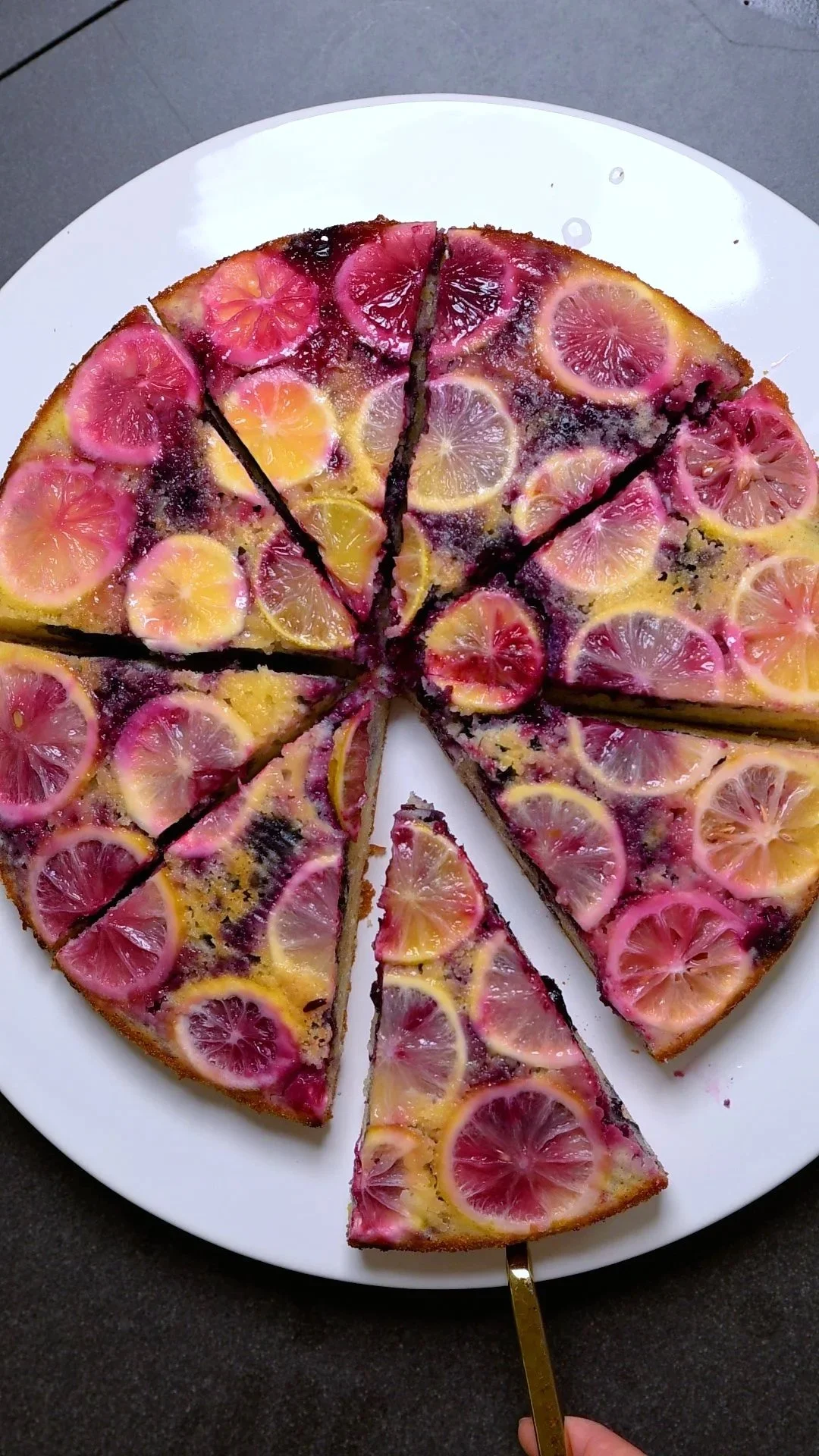 Zitronenblaubeer Kuchen