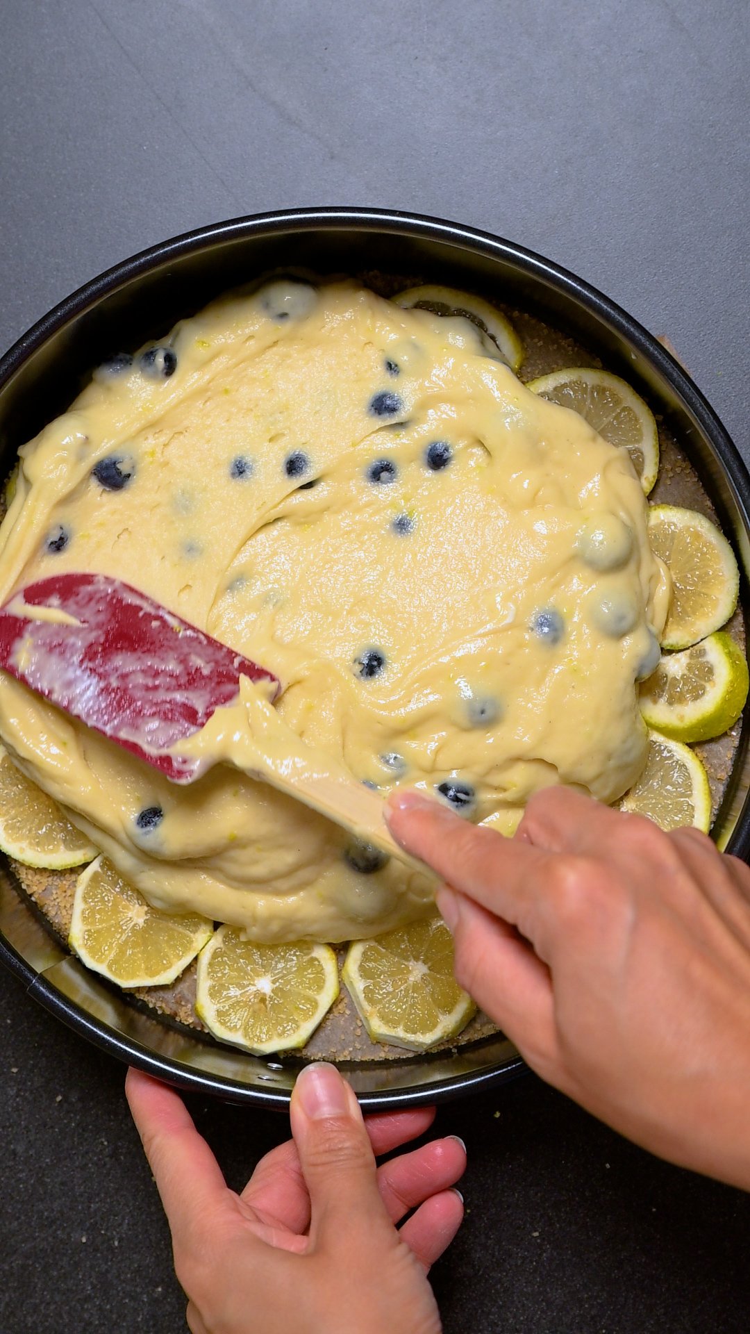 Zitronen Blaubeeren Kuchen