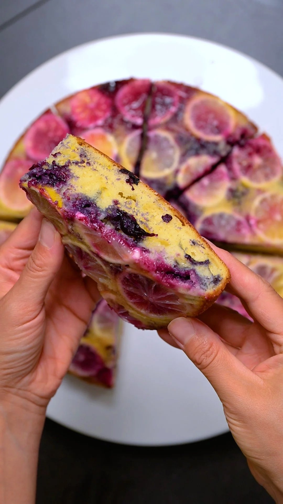 Zitronenblaubeer Kuchen