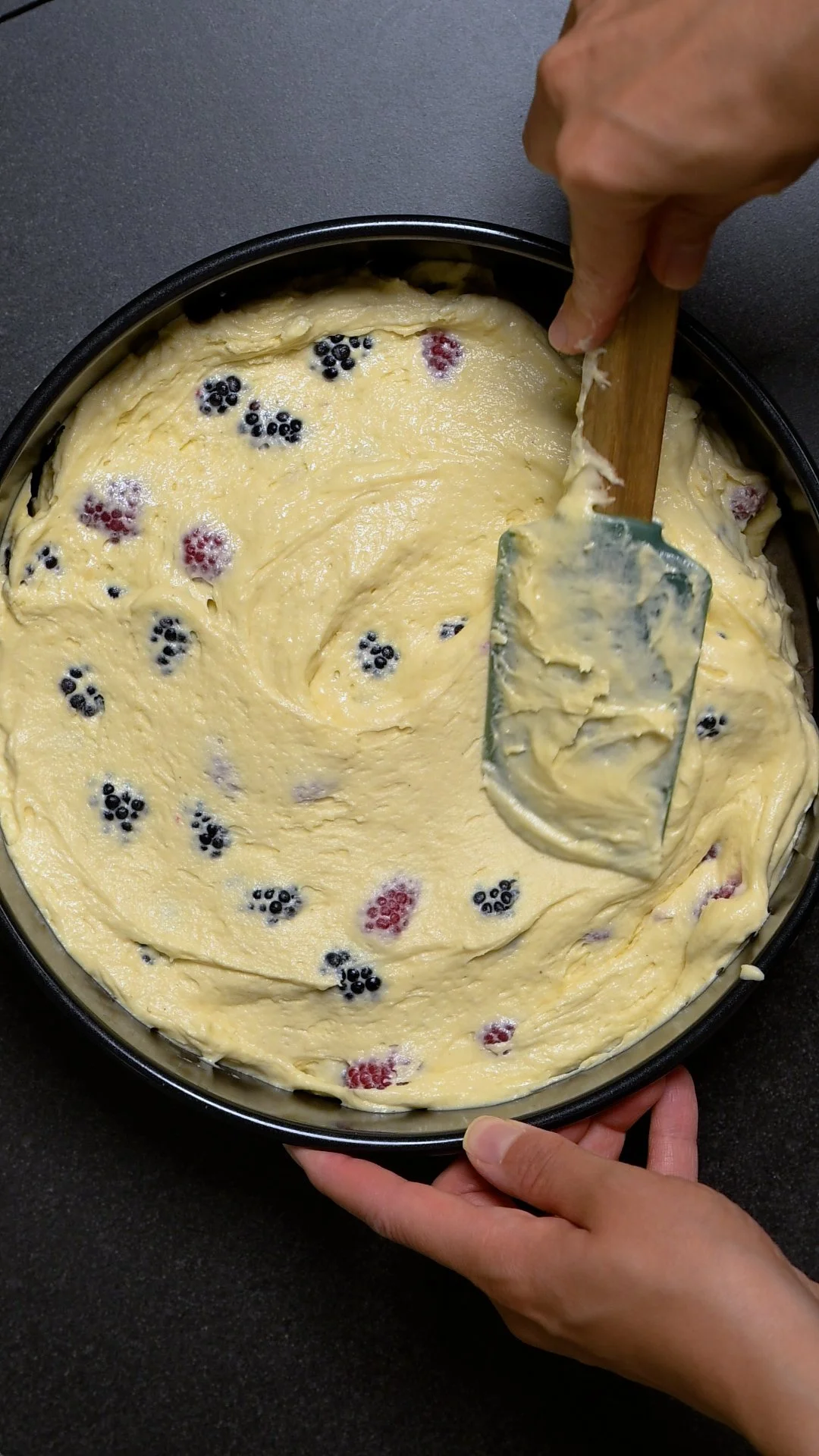 Beerenkuchen in Form
