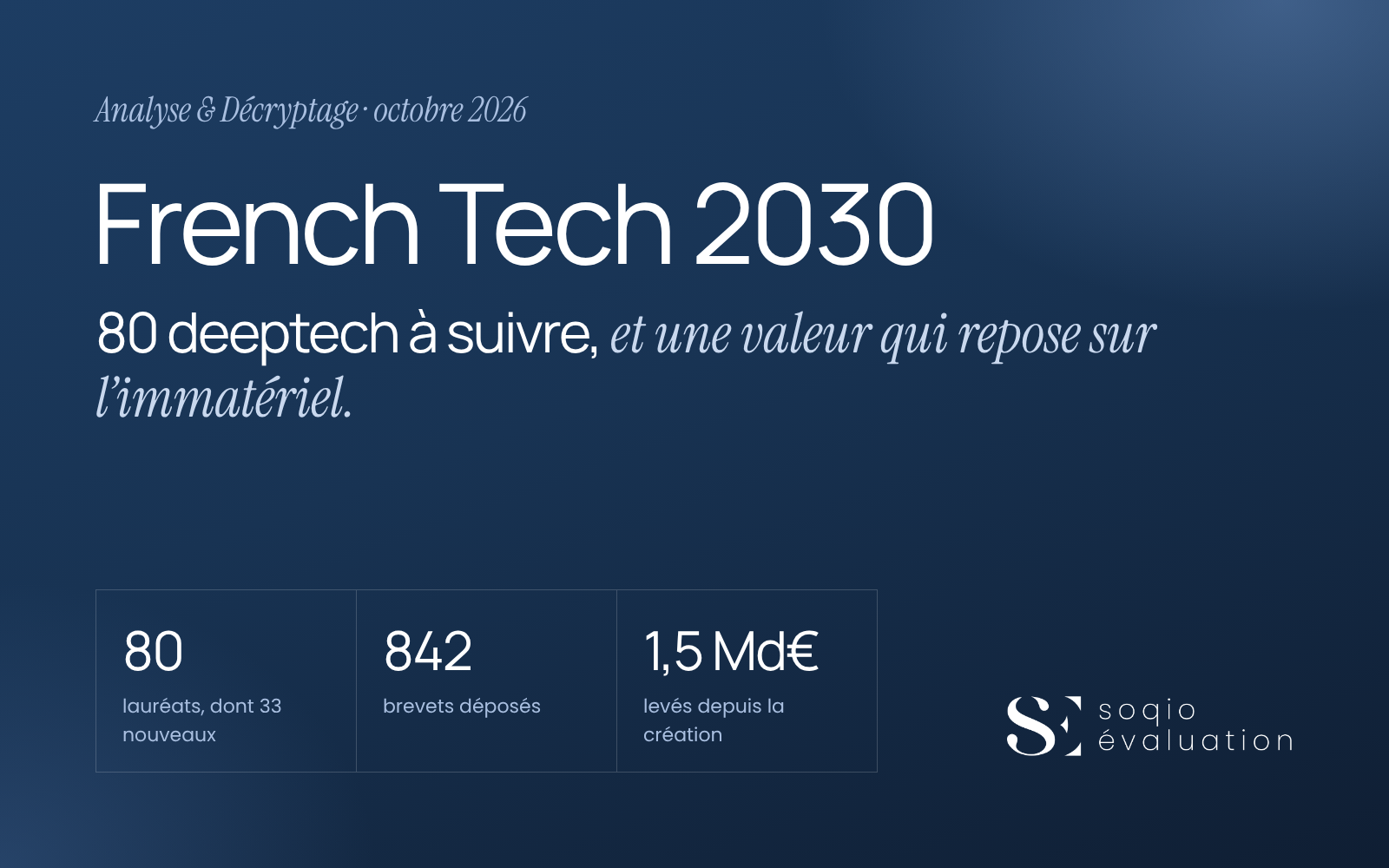 French Tech 2030 : 80 deeptech à suivre, et une valeur qui repose sur l’immatériel