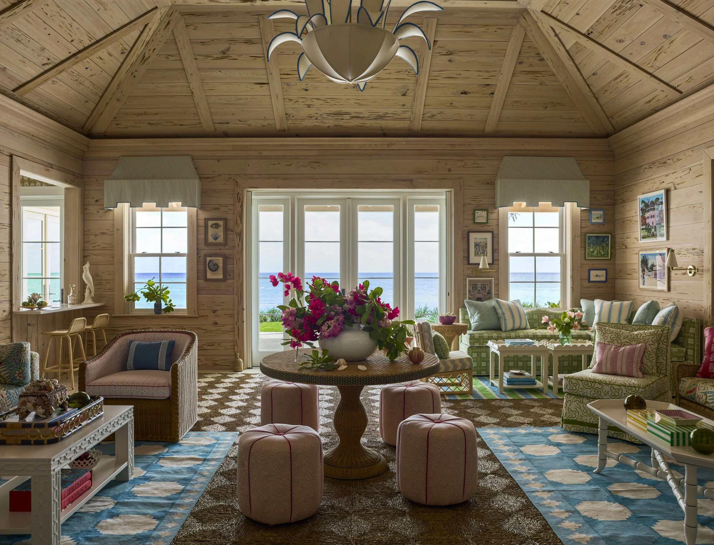 Inside interior of the new oceanfront estate villa.