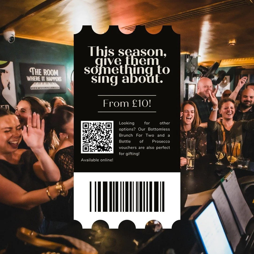 🎁 This season, give the gift of showtunes, singalongs, and unforgettable nights out at The Room Where It Happens!

With vouchers from &pound;10, it&rsquo;s the perfect way to treat the theatre lover in your life or yourself 👀

Our Bottomless Brunch