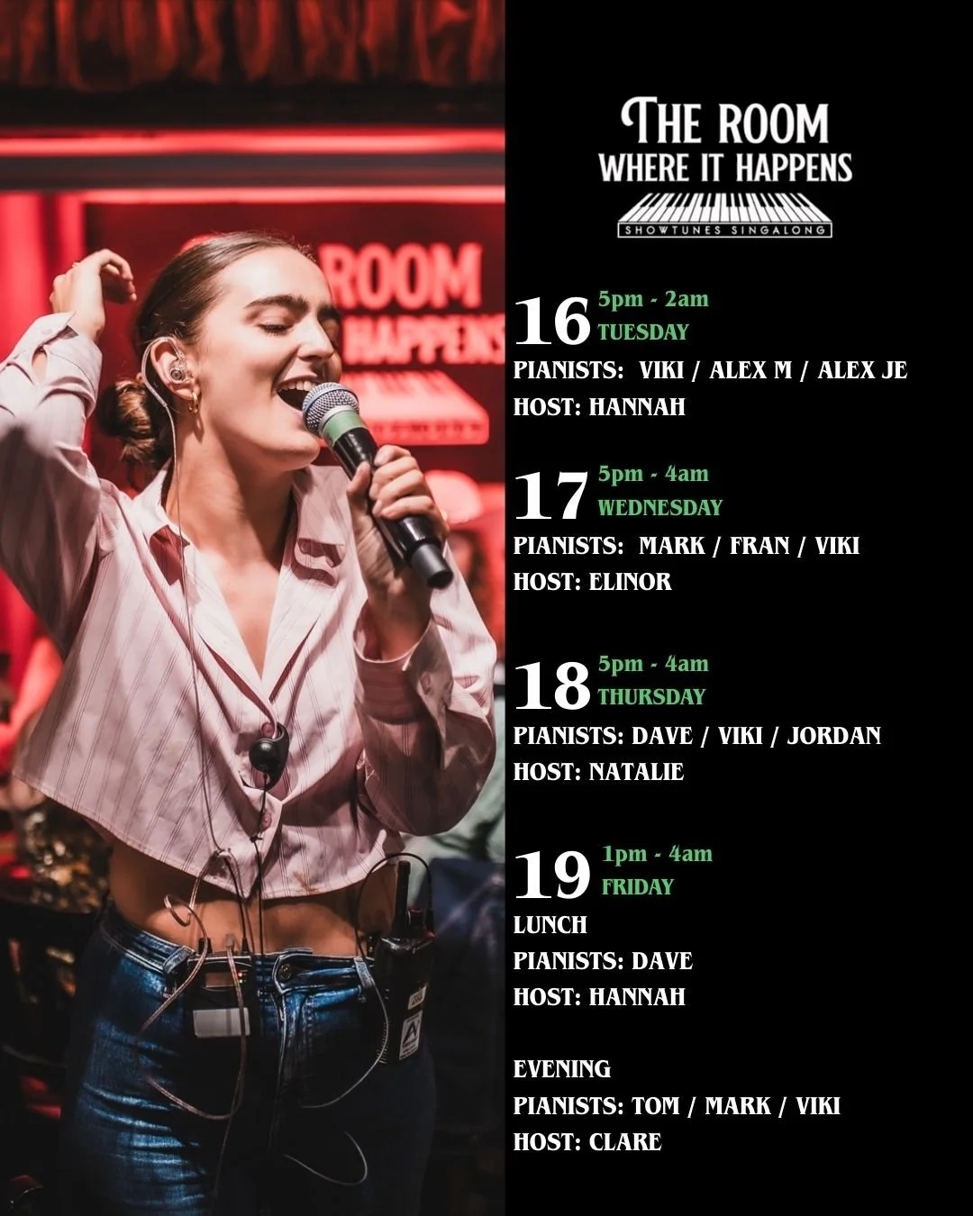 This week at The Room Where It Happens&hellip; 🎄🎹✨

Enjoy live music, great food, and the best vibes. Reserve your table now!

.

#musicaltheatre #musicaltheatrebarlondon #theroomwhereithappenssoho #livemusic #londonnightlife
