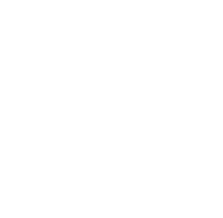 Celebratory graphic with musical notes, a party horn, star shapes, and swirls in white on a black background.