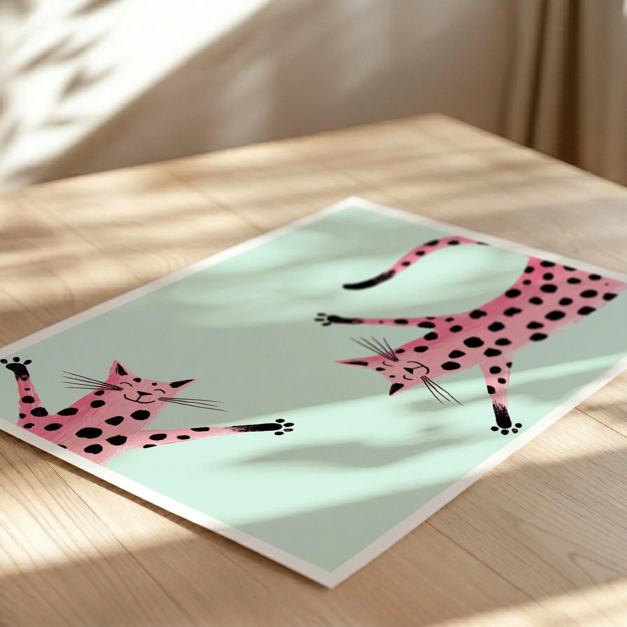 pink-spotty-cats-mint-playful-fine-art-paper.jpg