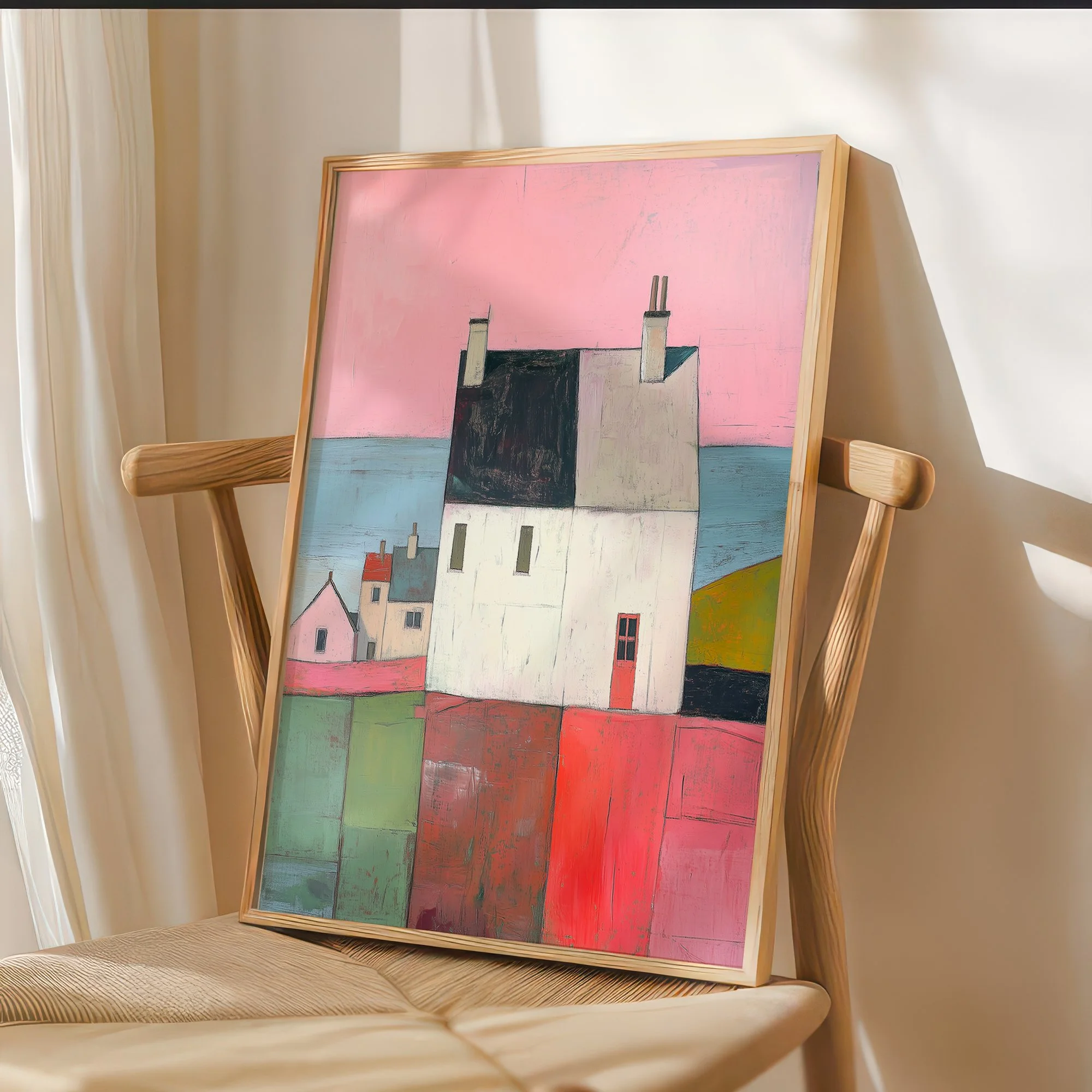 coastal-village-pink-sky-framed-print.jpg