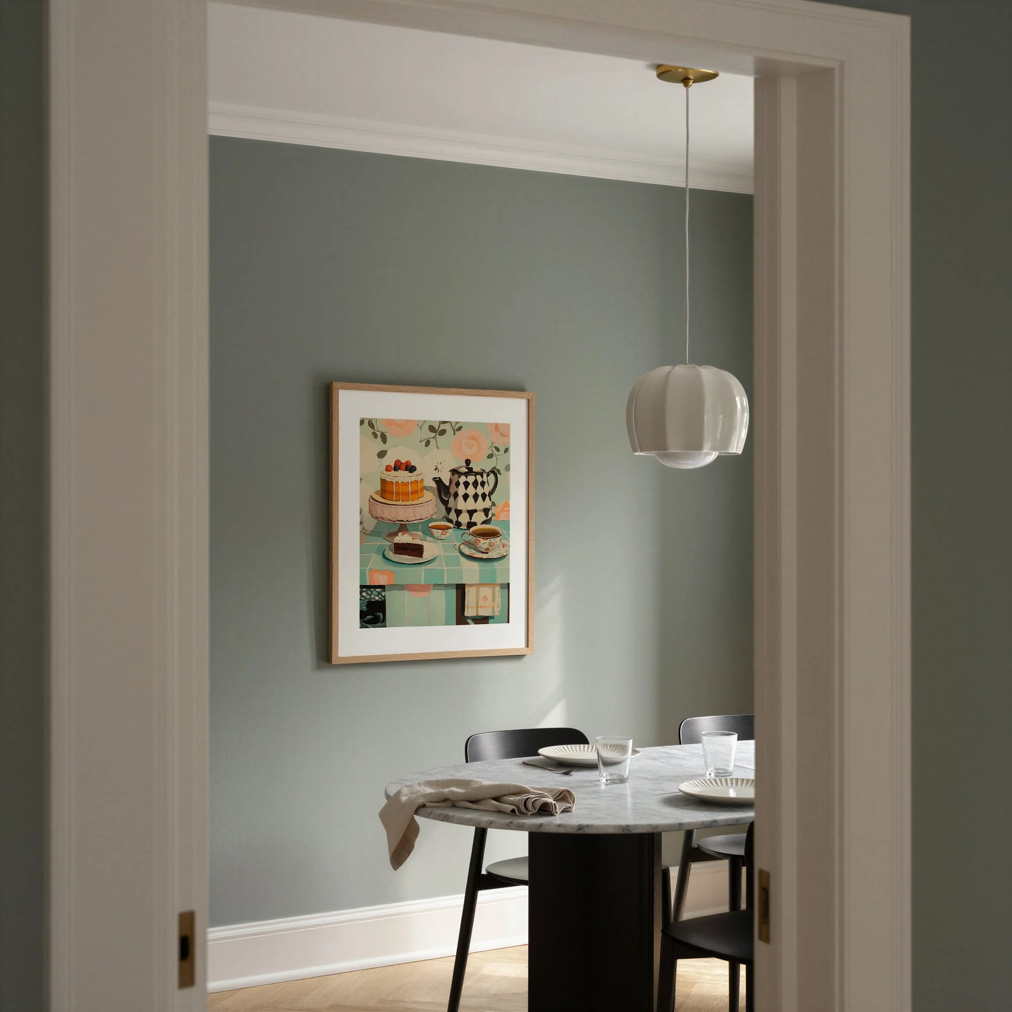 cake-teatime-checkered-pot-framed-print.jpg