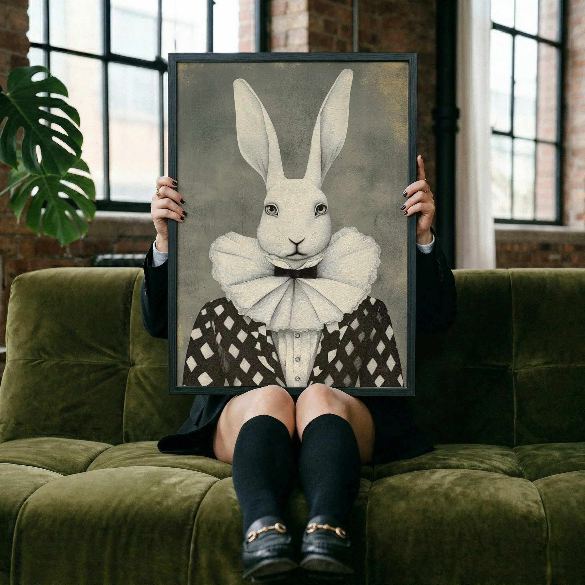 aristocrat-rabbit-ruff-collar-framed-print.jpg