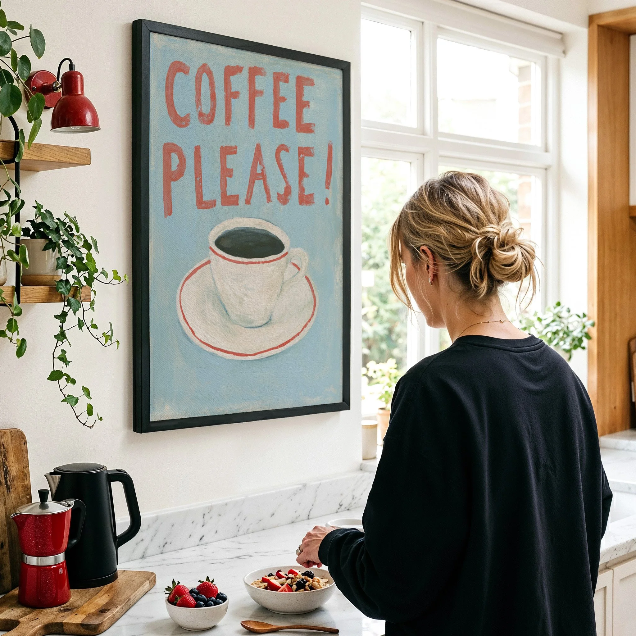coffee-please-bold-teal-red-framed-print.jpg