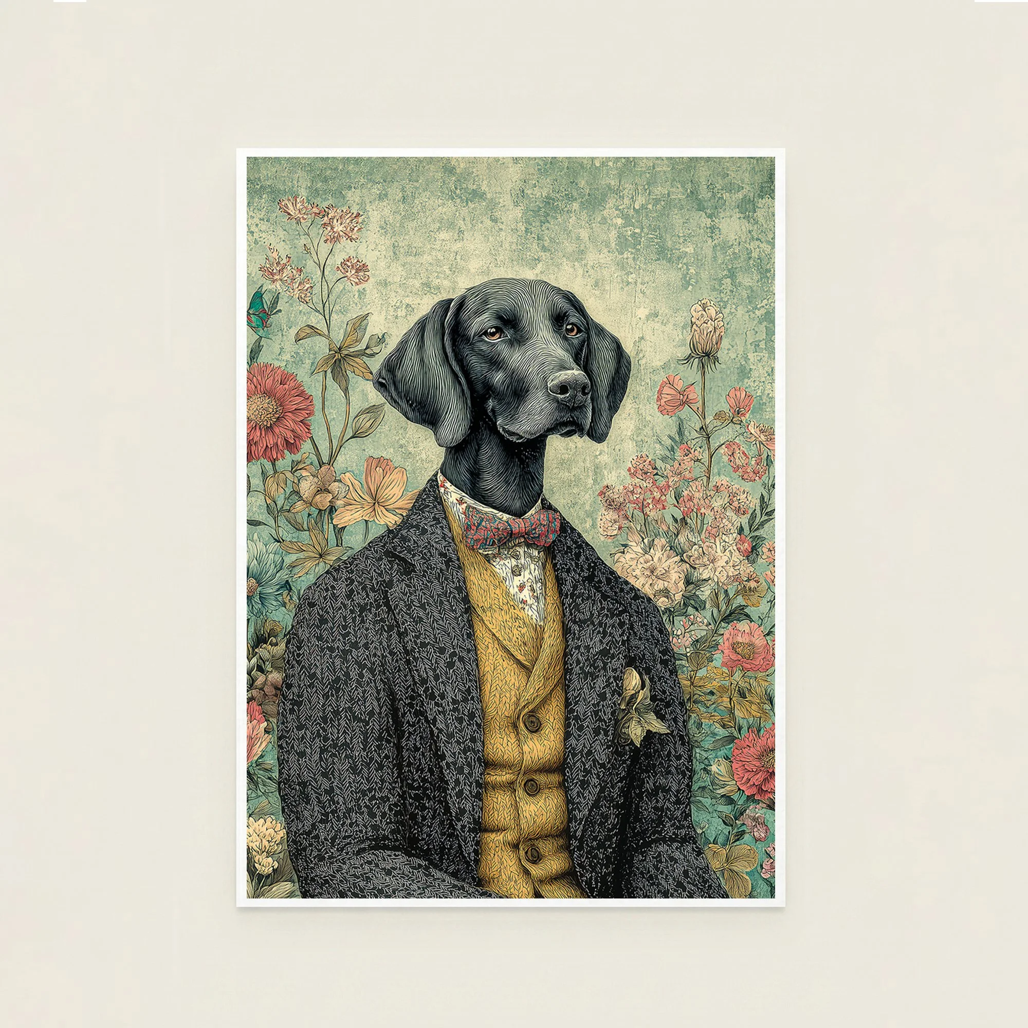 Dapper Dog Portrait Print