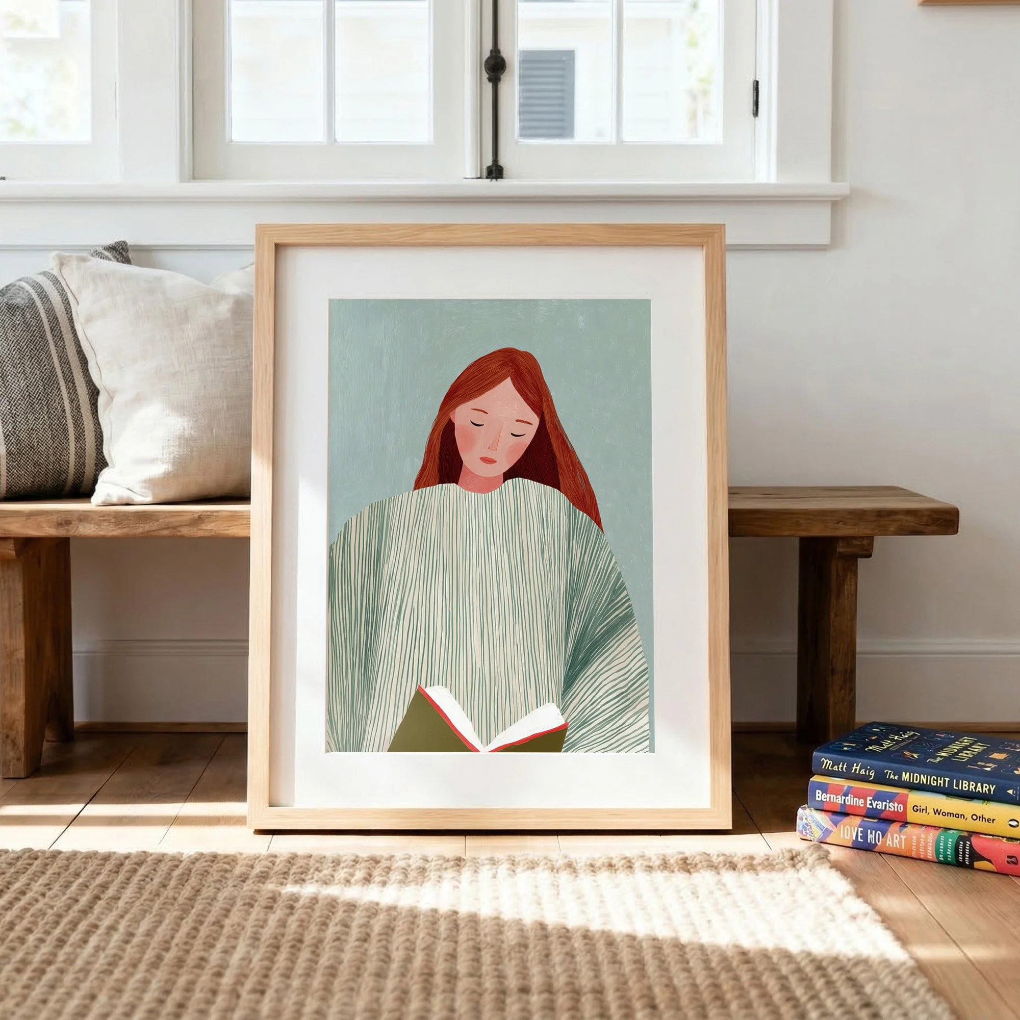 redhead-girl-reading-sage-framed-print.jpg