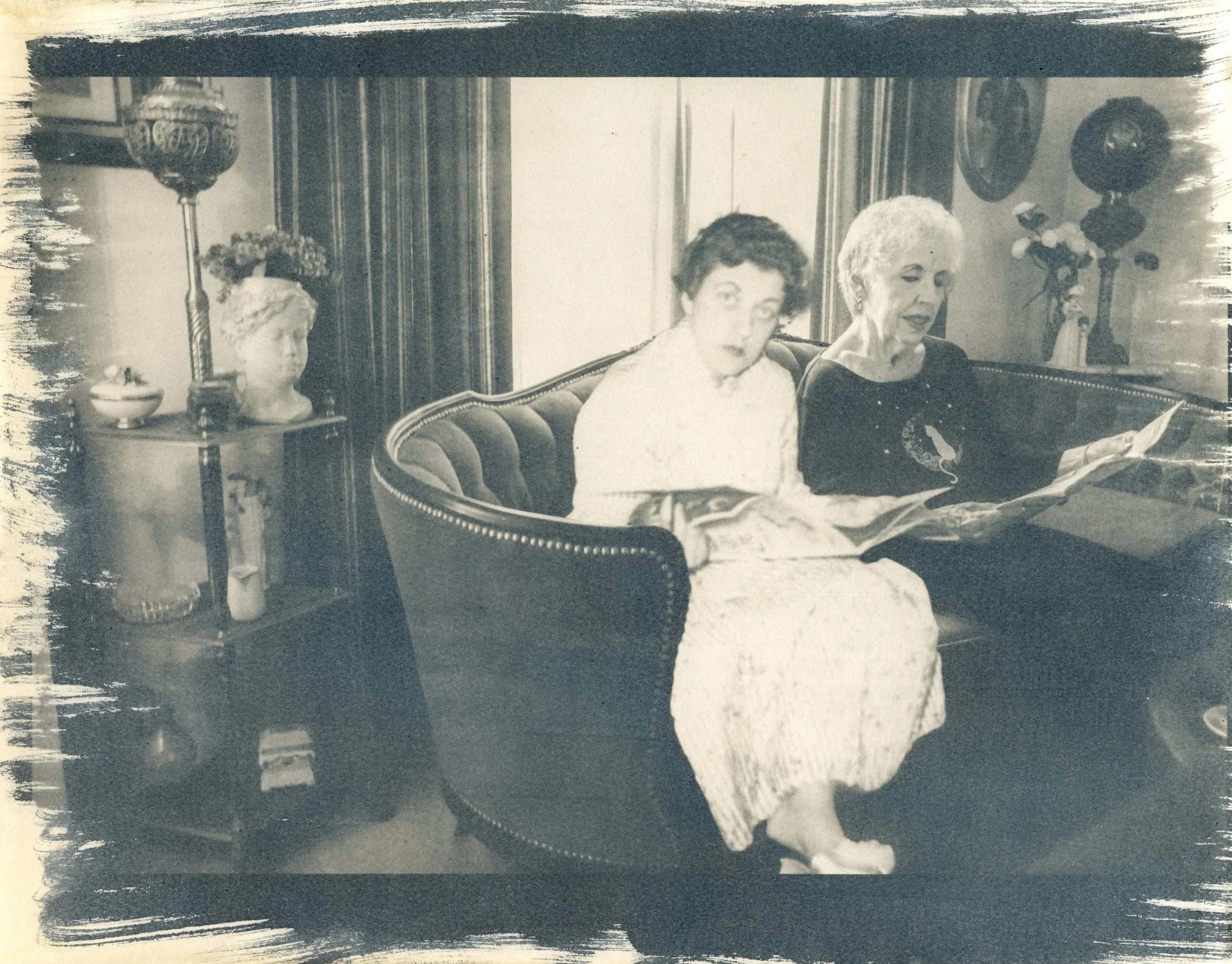 "in her mothers company"